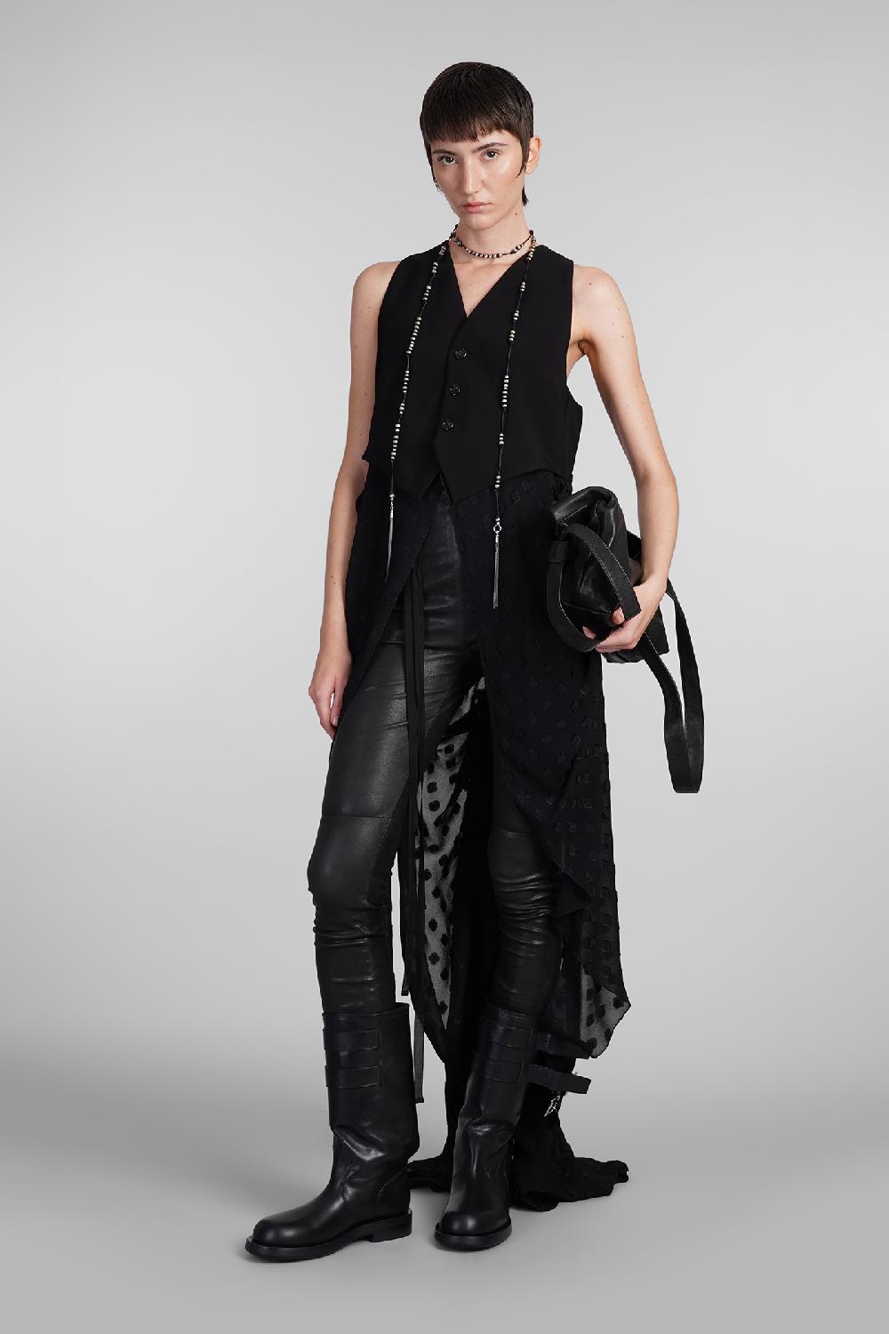 Deliberti Ann Demeulemeester Abito thyra in viscosa nera cod. 409433 - Deliberti The Luxury Shopping 2025
