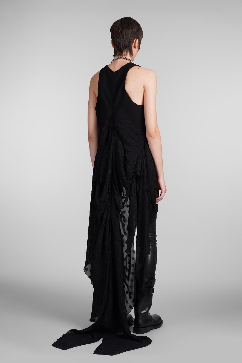 Deliberti Ann Demeulemeester Abito thyra in viscosa nera cod. 409433 - Deliberti The Luxury Shopping 2025