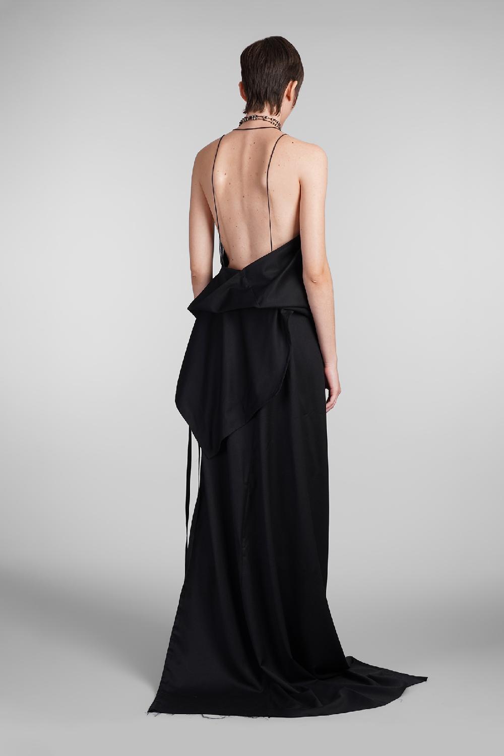 Deliberti Ann Demeulemeester Abito lief in lana nera cod. 409435 - Deliberti The Luxury Shopping Moda