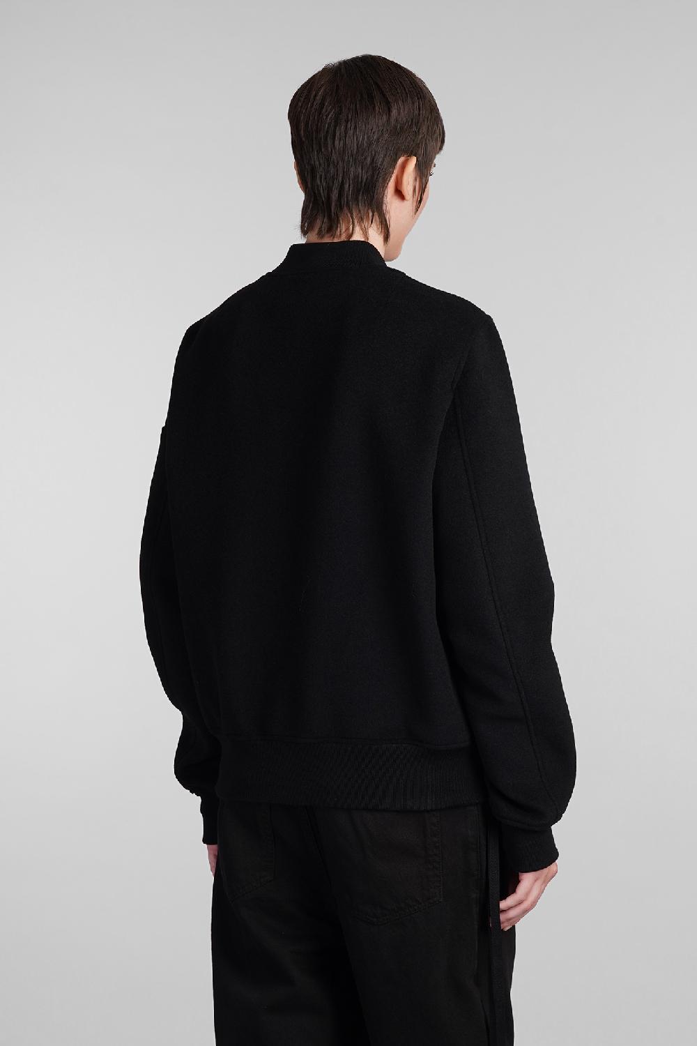 Deliberti Ann Demeulemeester Bomber barbara in lana nera cod. 409444 - Deliberti The Luxury Shopping Italy