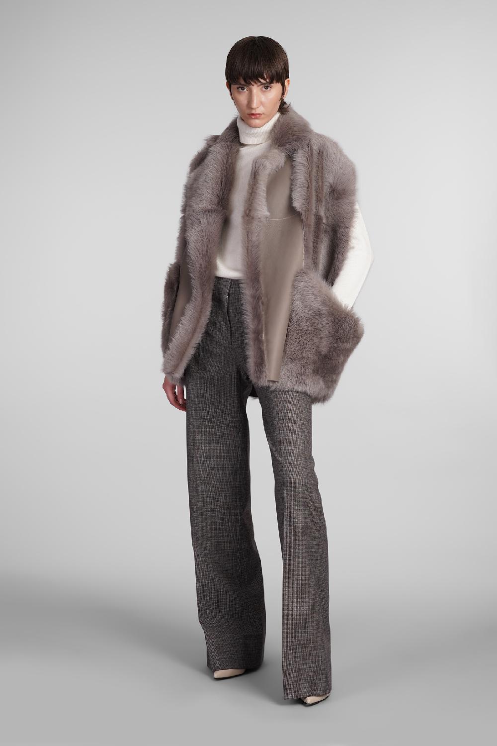 Deliberti Blancha Pelliccia in pelle taupe cod. 407903 - Deliberti The Luxury Shopping Italia