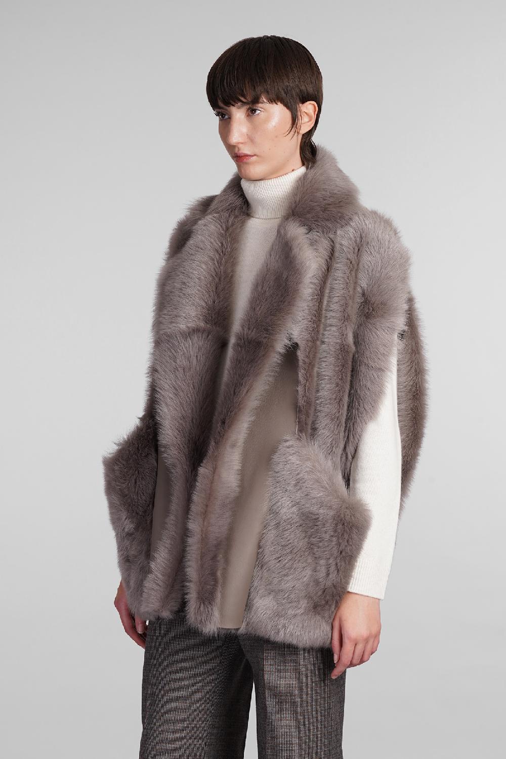 Deliberti Blancha Pelliccia in pelle taupe cod. 407903 - Deliberti The Luxury Shopping Italia