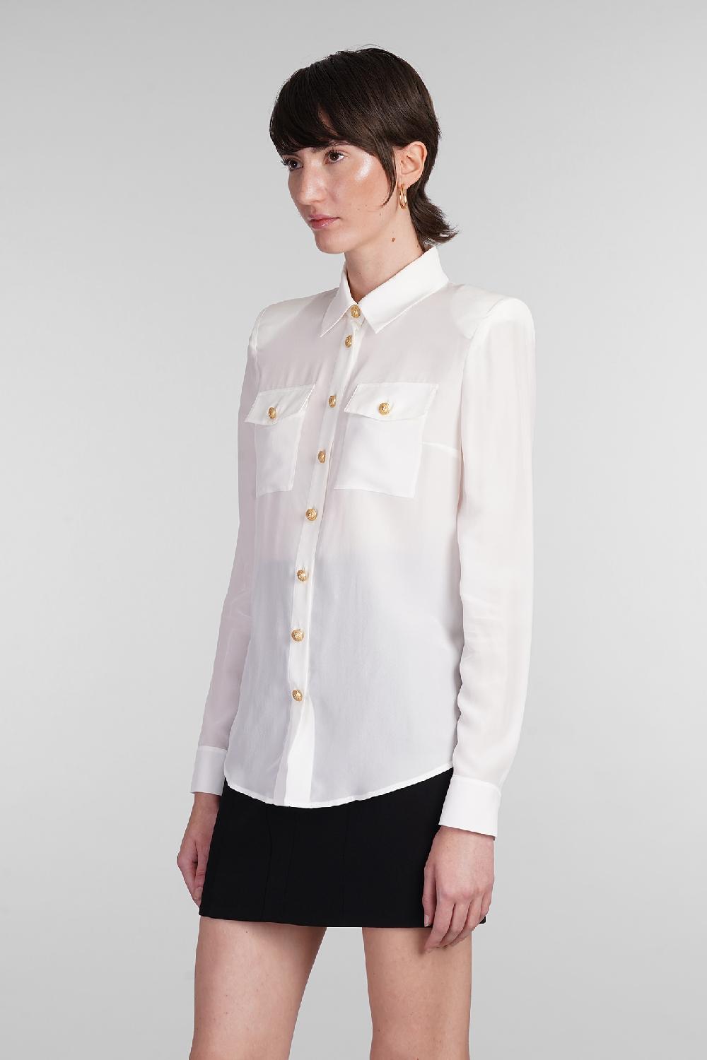 Deliberti Balmain Camicia in seta bianca cod. 381459 - Deliberti The Luxury Shopping Promozione