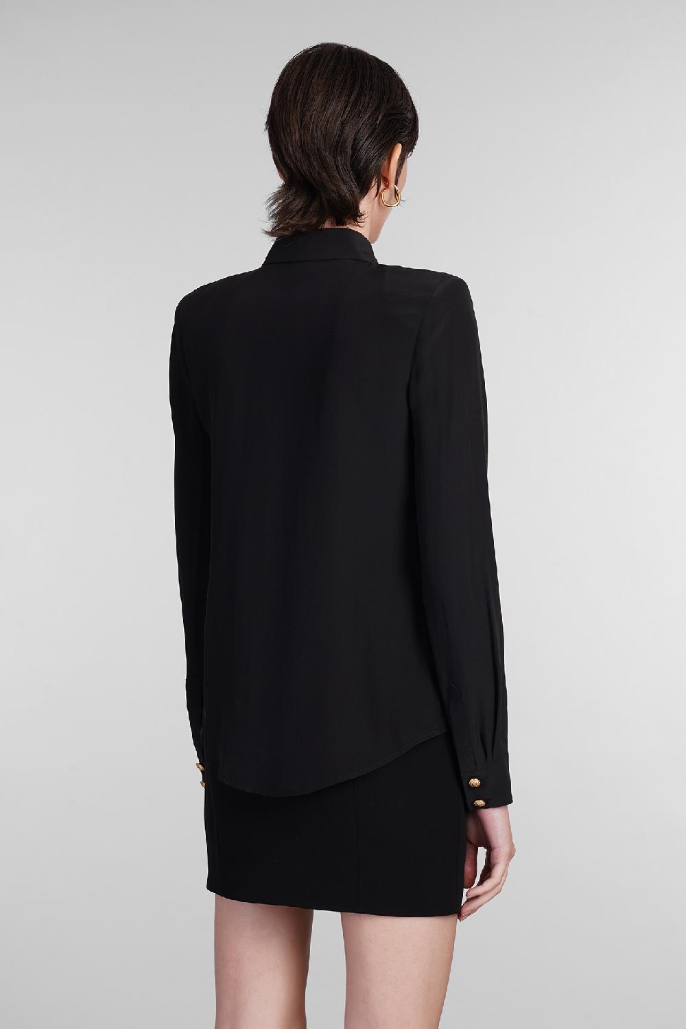Deliberti Balmain Camicia in seta nera cod. 403032 - Deliberti The Luxury Shopping Pezzi Unici