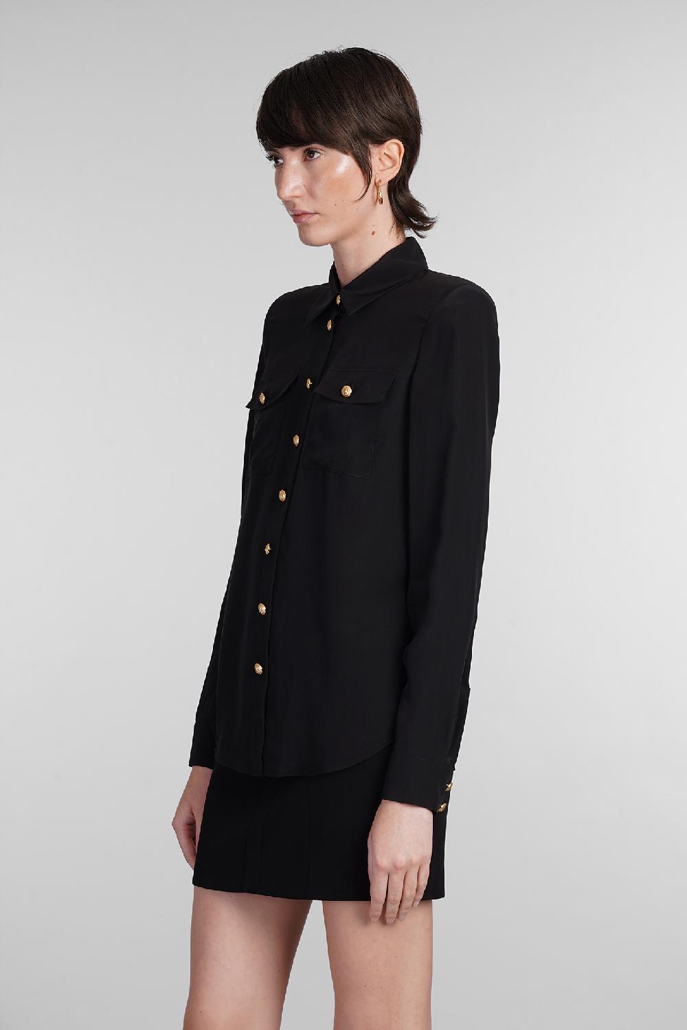 Deliberti Balmain Camicia in seta nera cod. 403032 - Deliberti The Luxury Shopping Pezzi Unici