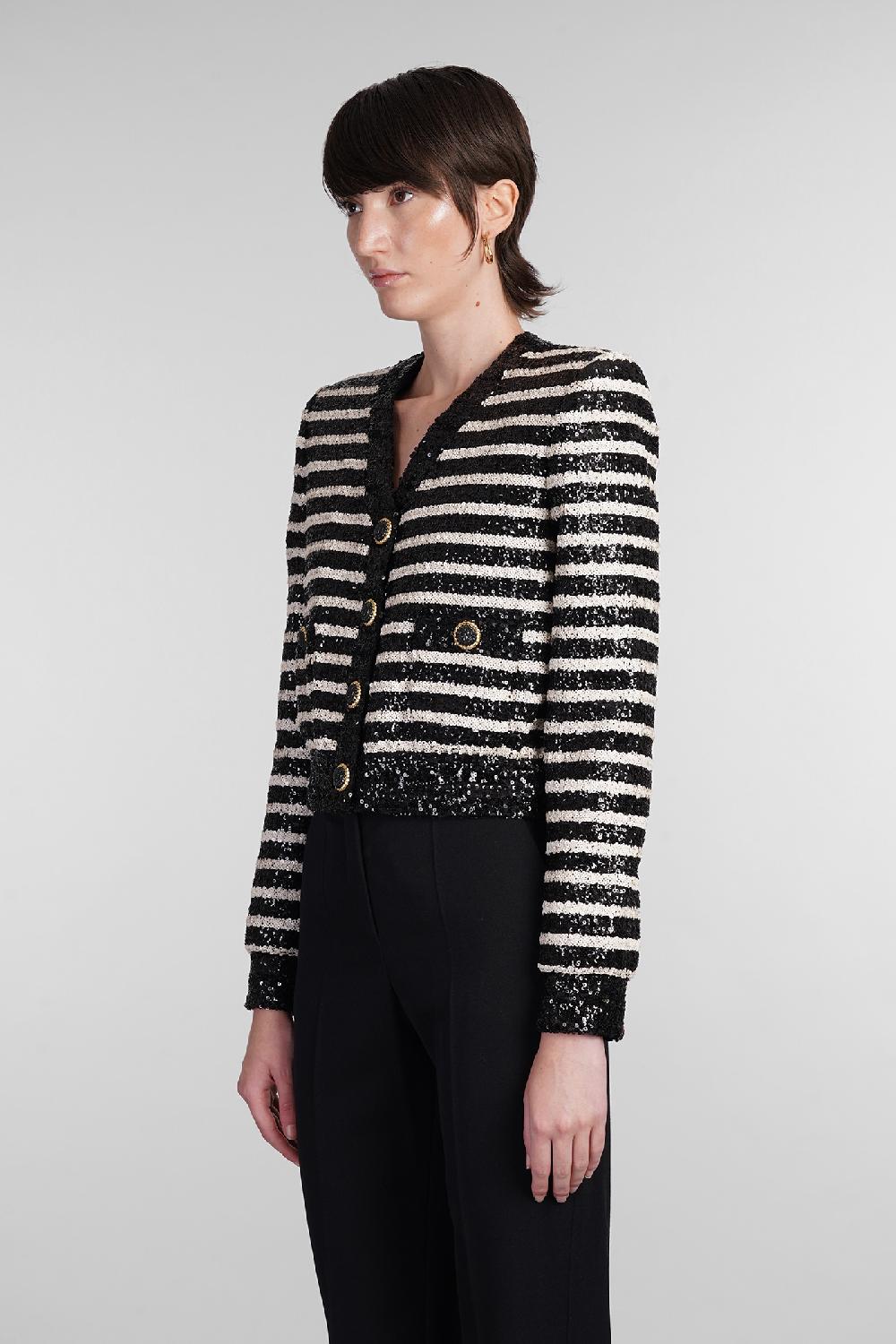 Deliberti Balmain Cardigan in poliestere nero cod. 403033 - Deliberti The Luxury Shopping Soddisfazione Garantita