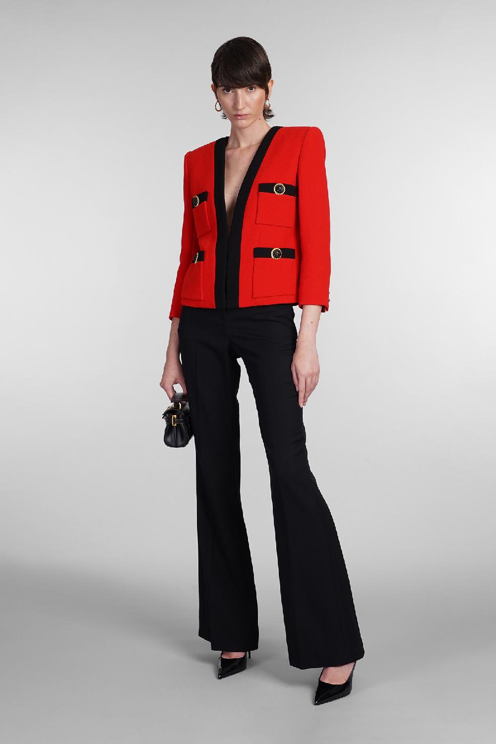 Deliberti Balmain Pantalone in lana nera cod. 403037 - Deliberti The Luxury Shopping Consegna Veloce