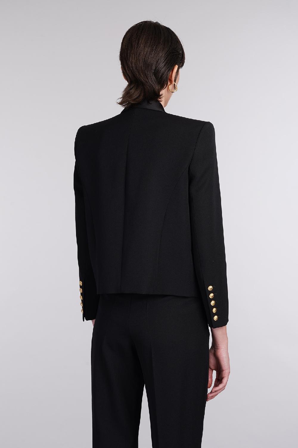 Deliberti Balmain Blazer in lana nera cod. 403042 - Deliberti The Luxury Shopping Prezzo Ridotto