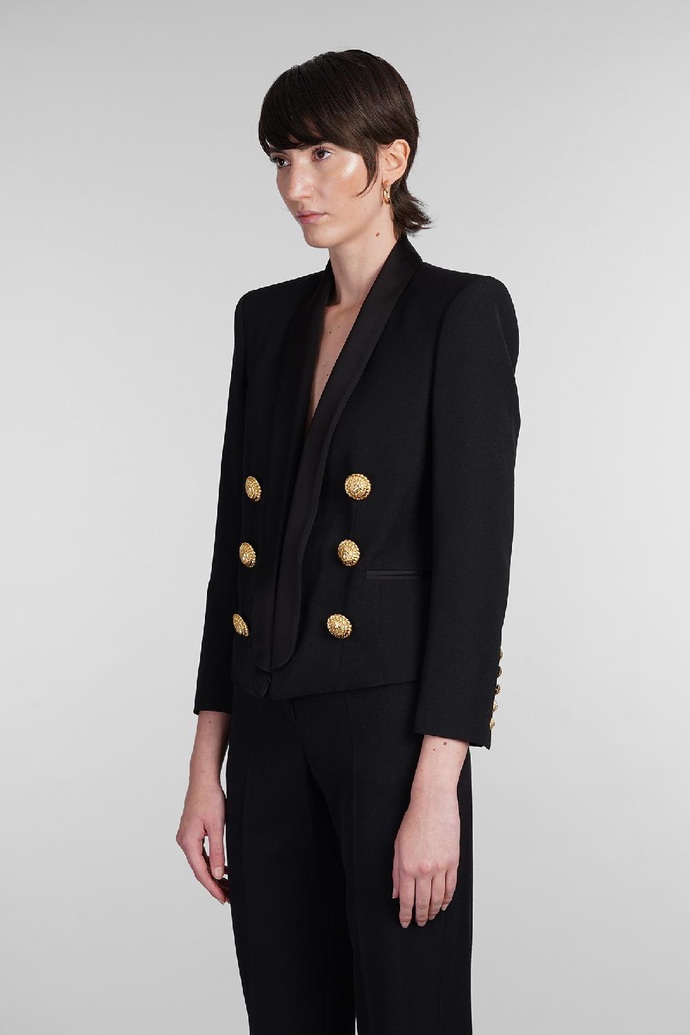Deliberti Balmain Blazer in lana nera cod. 403042 - Deliberti The Luxury Shopping Prezzo Ridotto