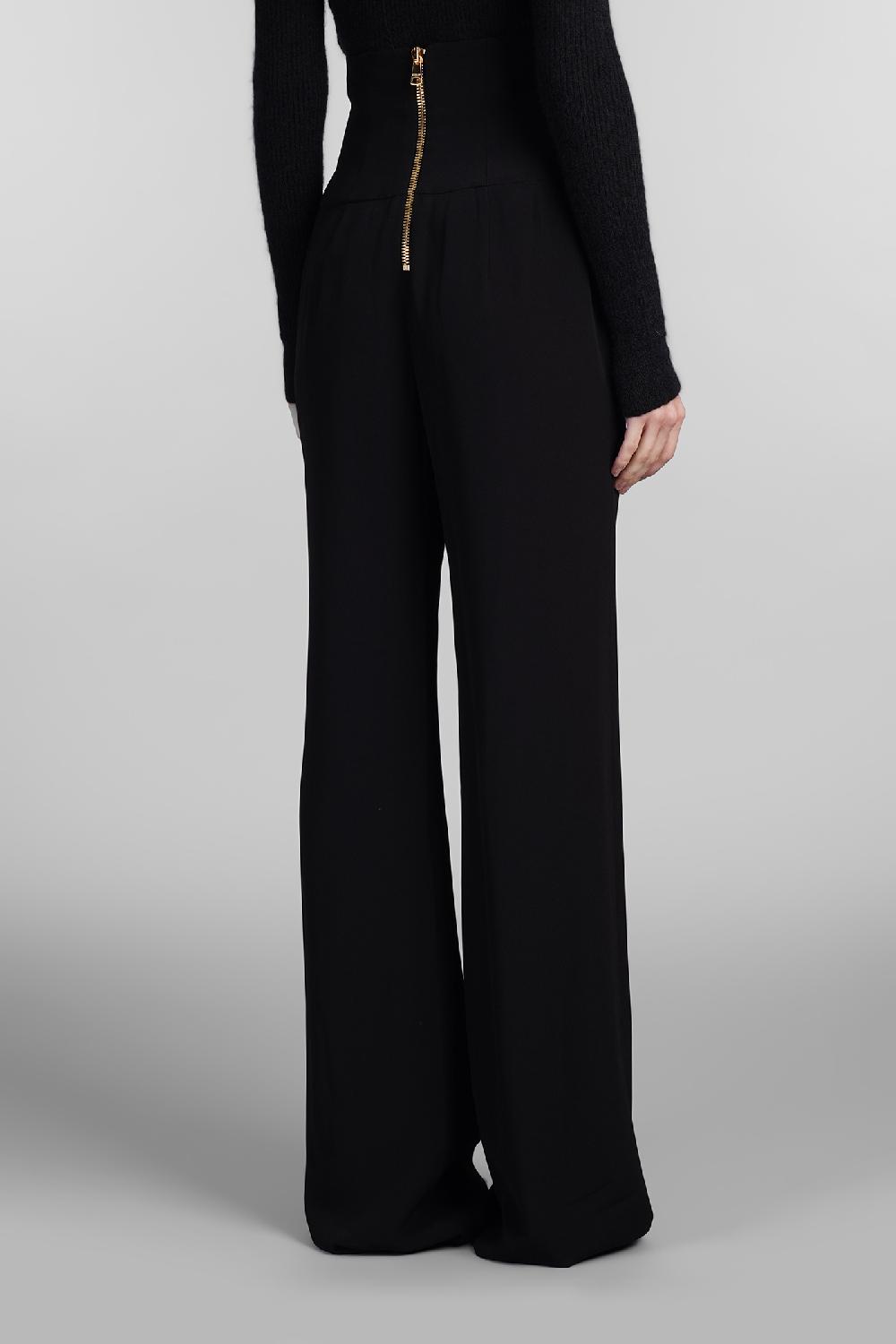 Deliberti Balmain Pantalone in viscosa nera cod. 406835 - Deliberti The Luxury Shopping Online
