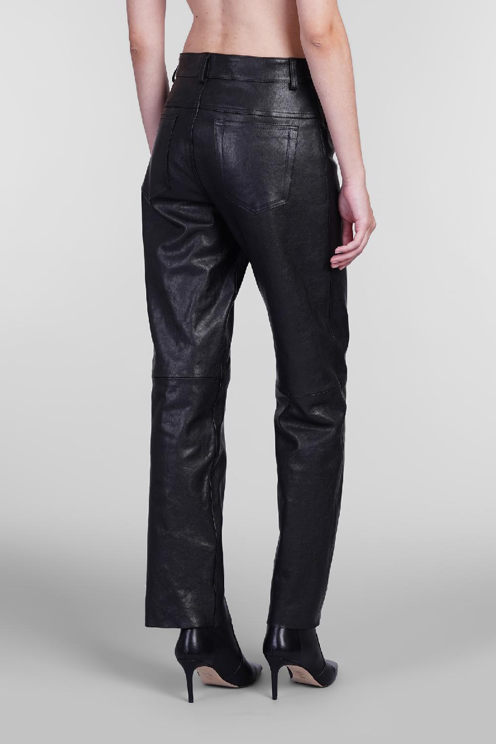 Deliberti Blumarine Pantalone in pelle nera cod. 405284 - Deliberti The Luxury Shopping Vendita Calda
