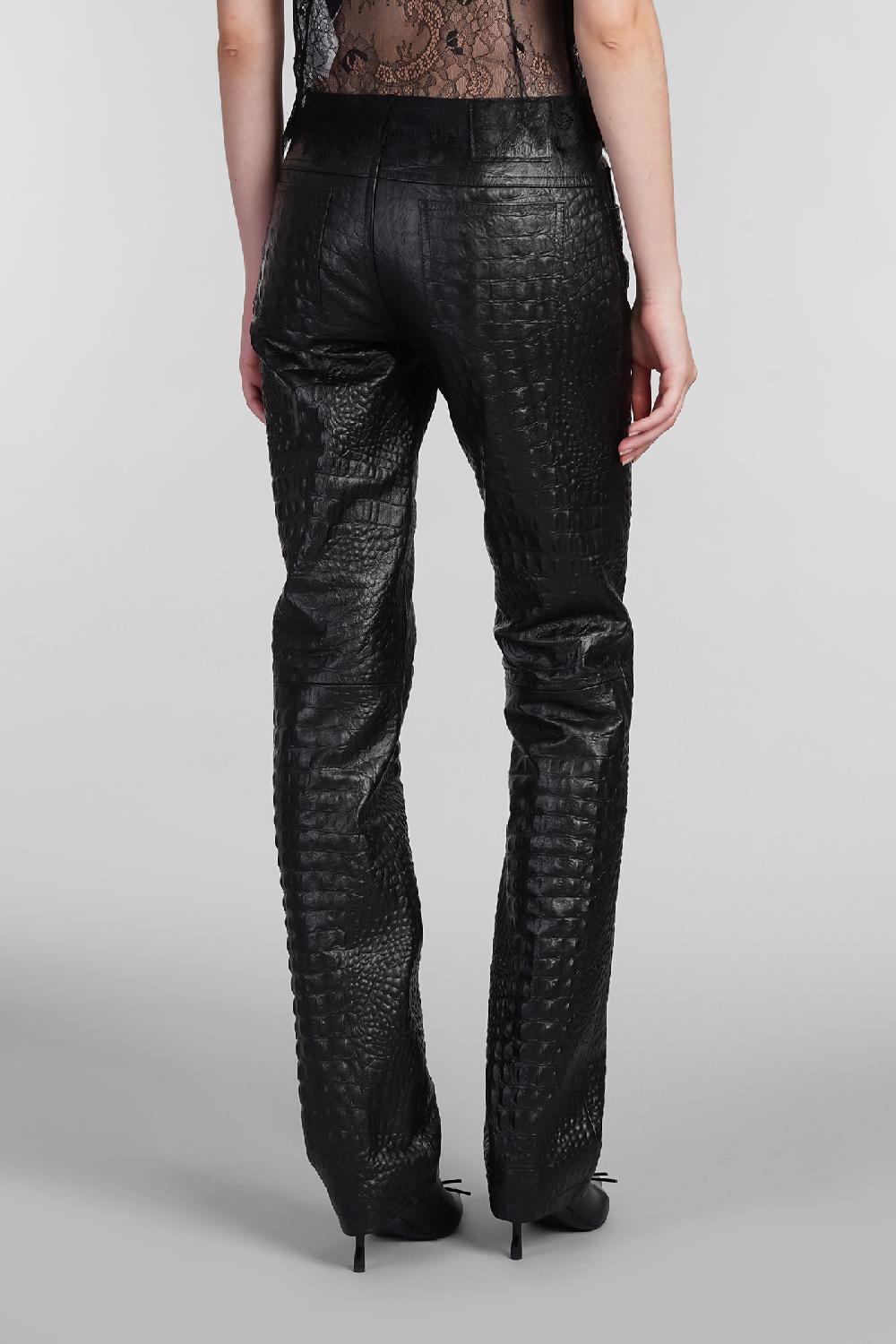 Deliberti Blumarine Pantalone in pelle nera cod. 403540 - Deliberti The Luxury Shopping Saldi Di Fabbrica