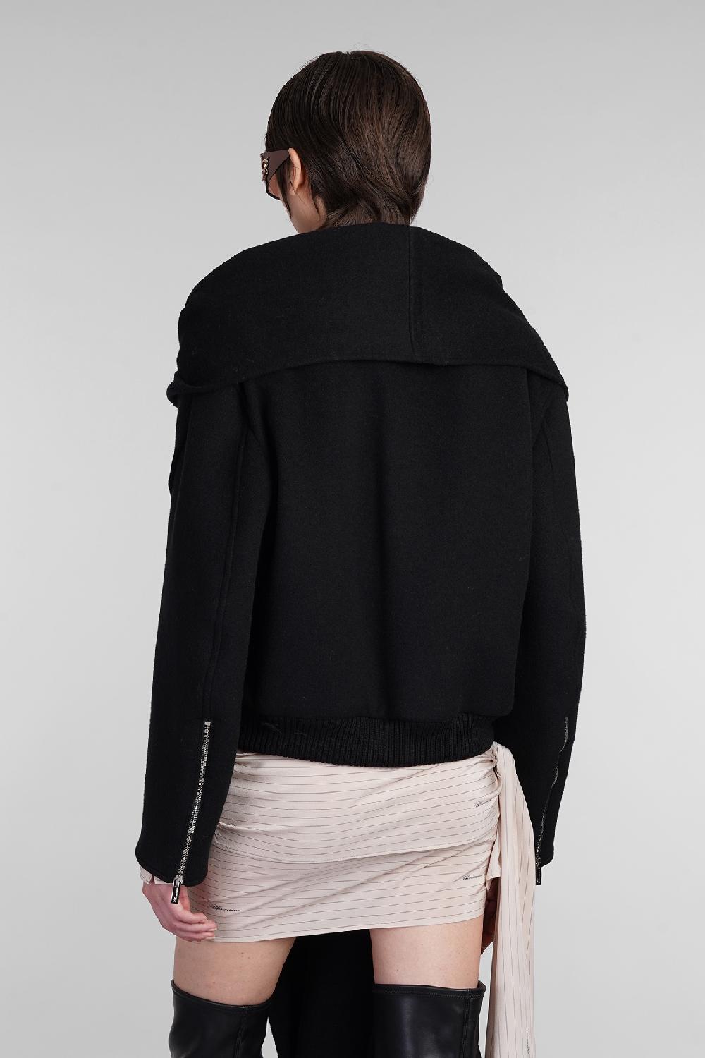 Deliberti Blumarine Bomber in lana nera cod. 403544 - Deliberti The Luxury Shopping Vendite Flash