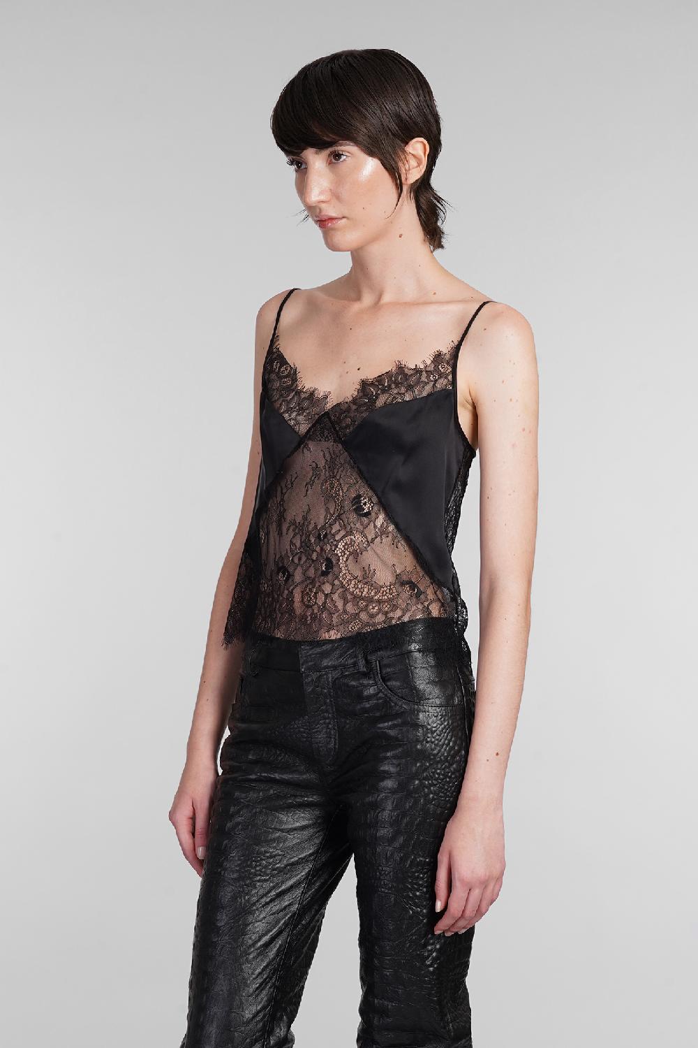 Deliberti Blumarine Topwear in poliammide nera cod. 403549 - Deliberti The Luxury Shopping Sconto di tempo limitato
