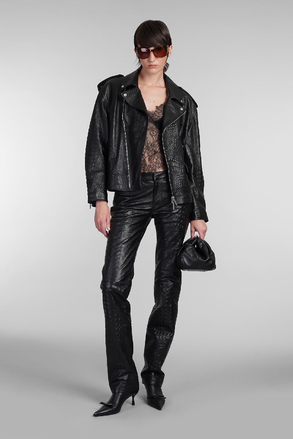 Deliberti Blumarine Giacca biker in pelle nera cod. 403541 - Deliberti The Luxury Shopping Vendita