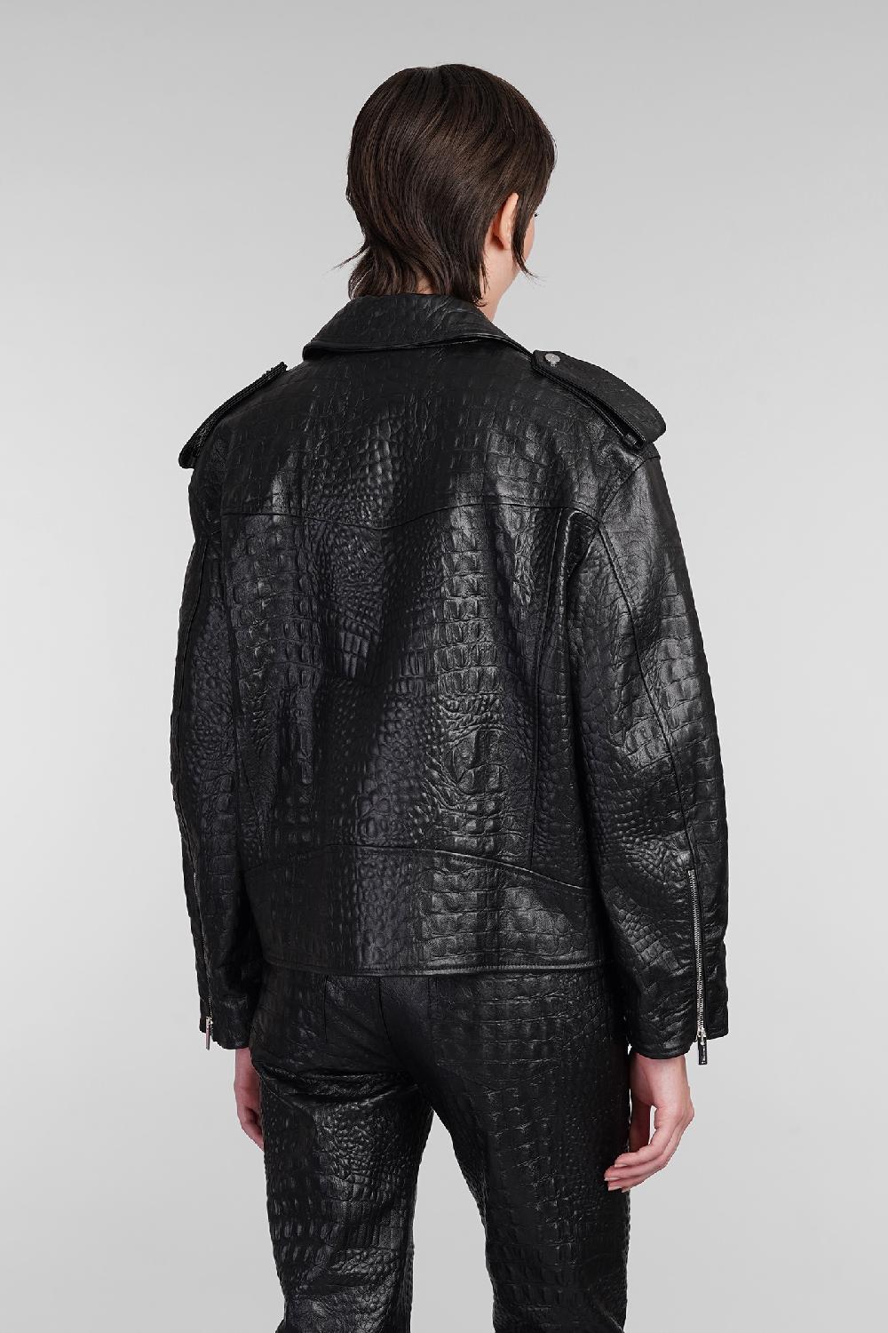 Deliberti Blumarine Giacca biker in pelle nera cod. 403541 - Deliberti The Luxury Shopping Vendita