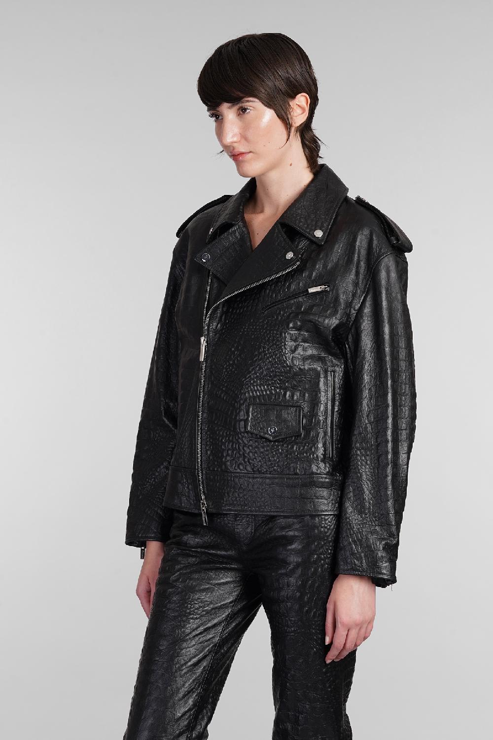 Deliberti Blumarine Giacca biker in pelle nera cod. 403541 - Deliberti The Luxury Shopping Vendita