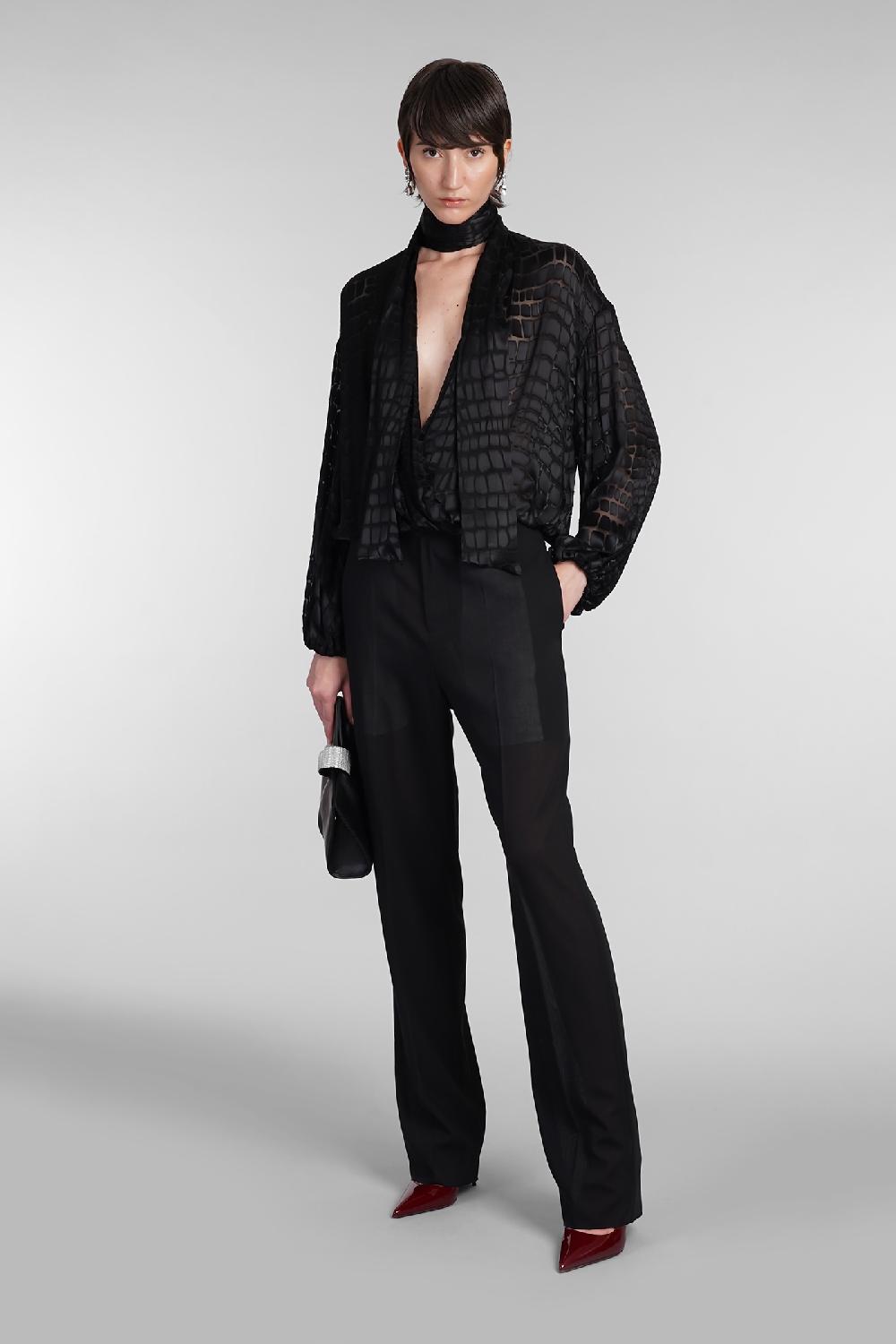 Deliberti Blumarine Blusa in viscosa nera cod. 403539 - Deliberti The Luxury Shopping Spedizione Gratuita