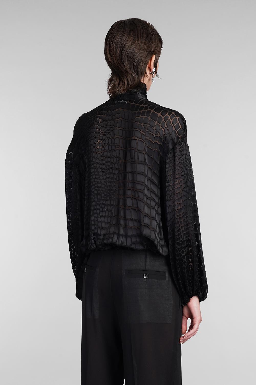 Deliberti Blumarine Blusa in viscosa nera cod. 403539 - Deliberti The Luxury Shopping Spedizione Gratuita
