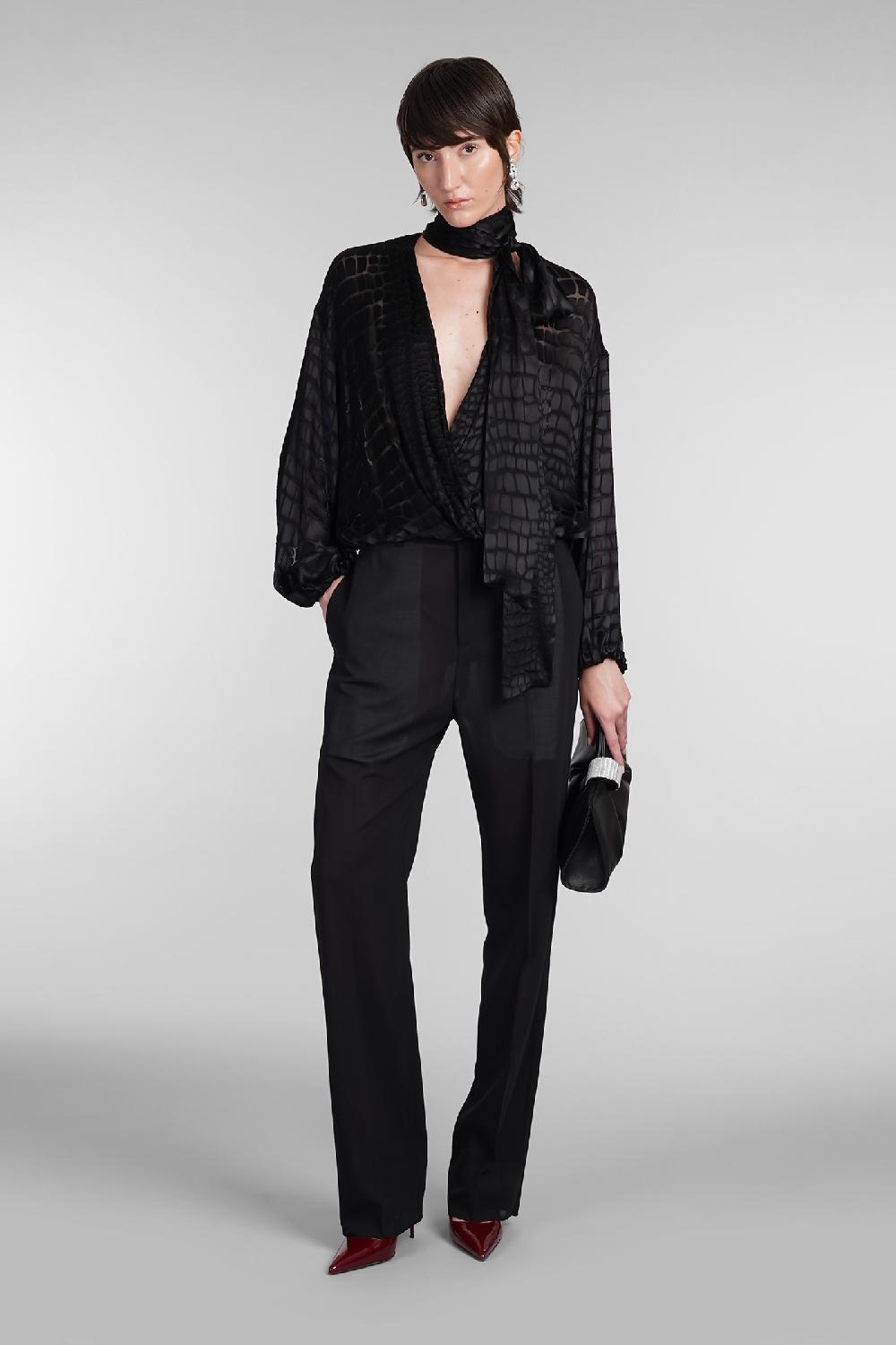 Deliberti Blumarine Pantalone in lana nera cod. 403558 - Deliberti The Luxury Shopping Acquista Ora