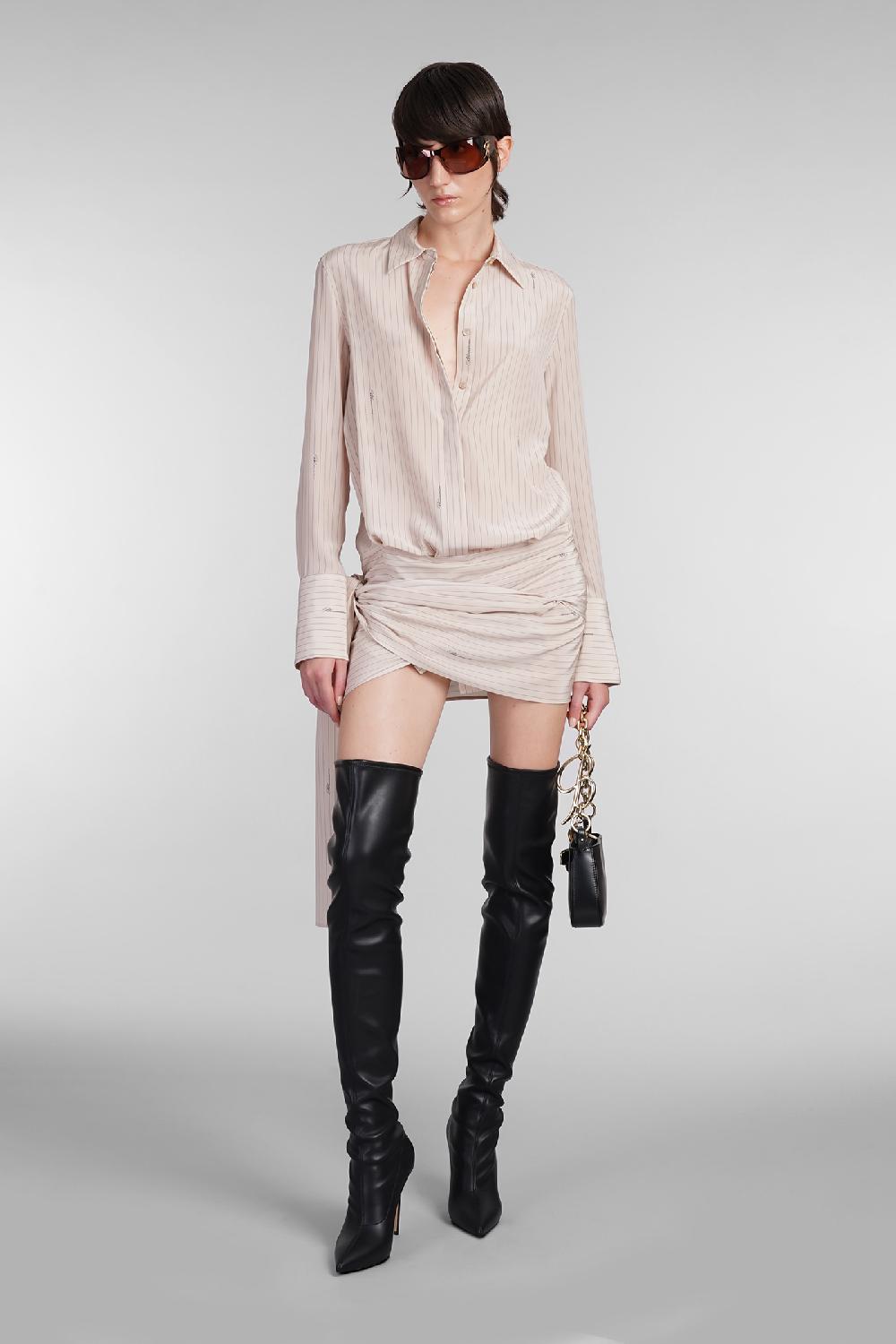 Deliberti Blumarine Abito in seta beige cod. 403547 - Deliberti The Luxury Shopping Sottocosto