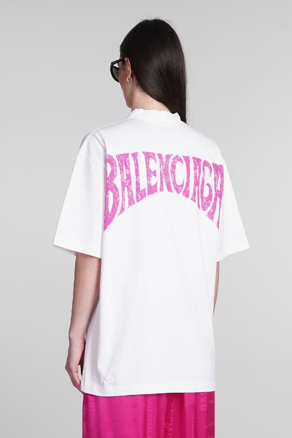 Deliberti Balenciaga T-shirt in cotone bianco cod. 394992 - Deliberti The Luxury Shopping Offerte