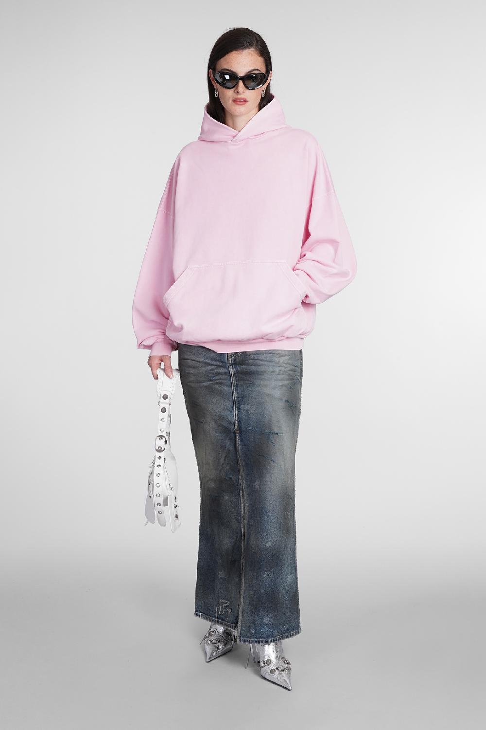 Deliberti Balenciaga Felpa in cotone rosa cod. 386201 - Deliberti The Luxury Shopping Vendita Calda