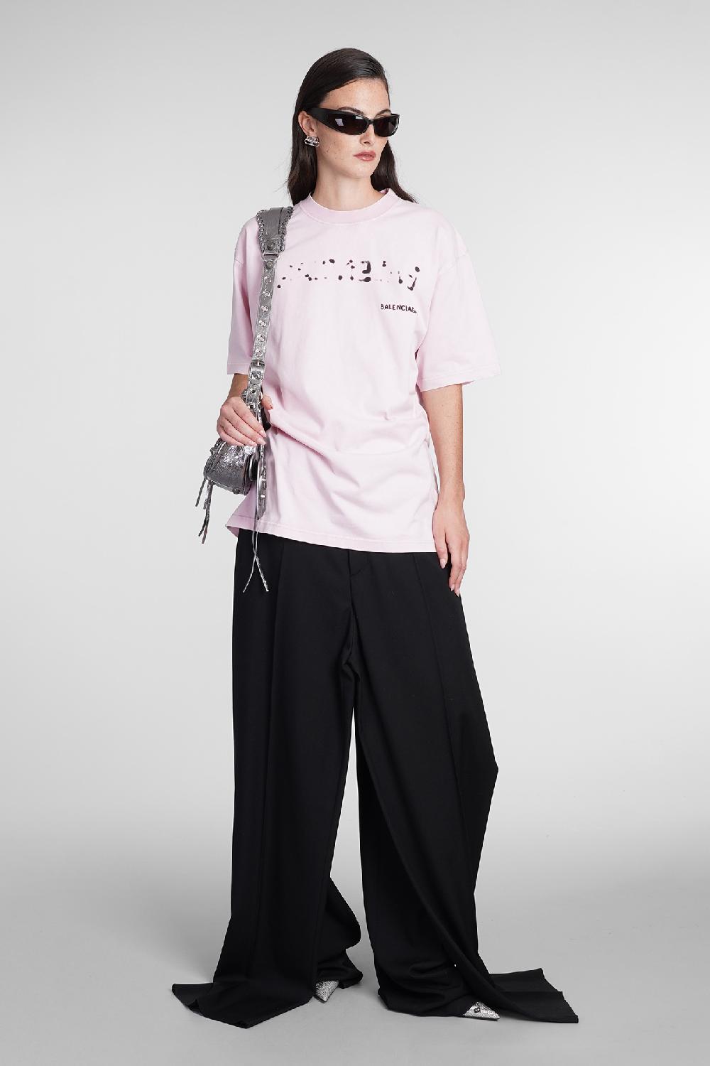 Deliberti Balenciaga T-shirt in cotone rosa cod. 386200 - Deliberti The Luxury Shopping Vendita Economica
