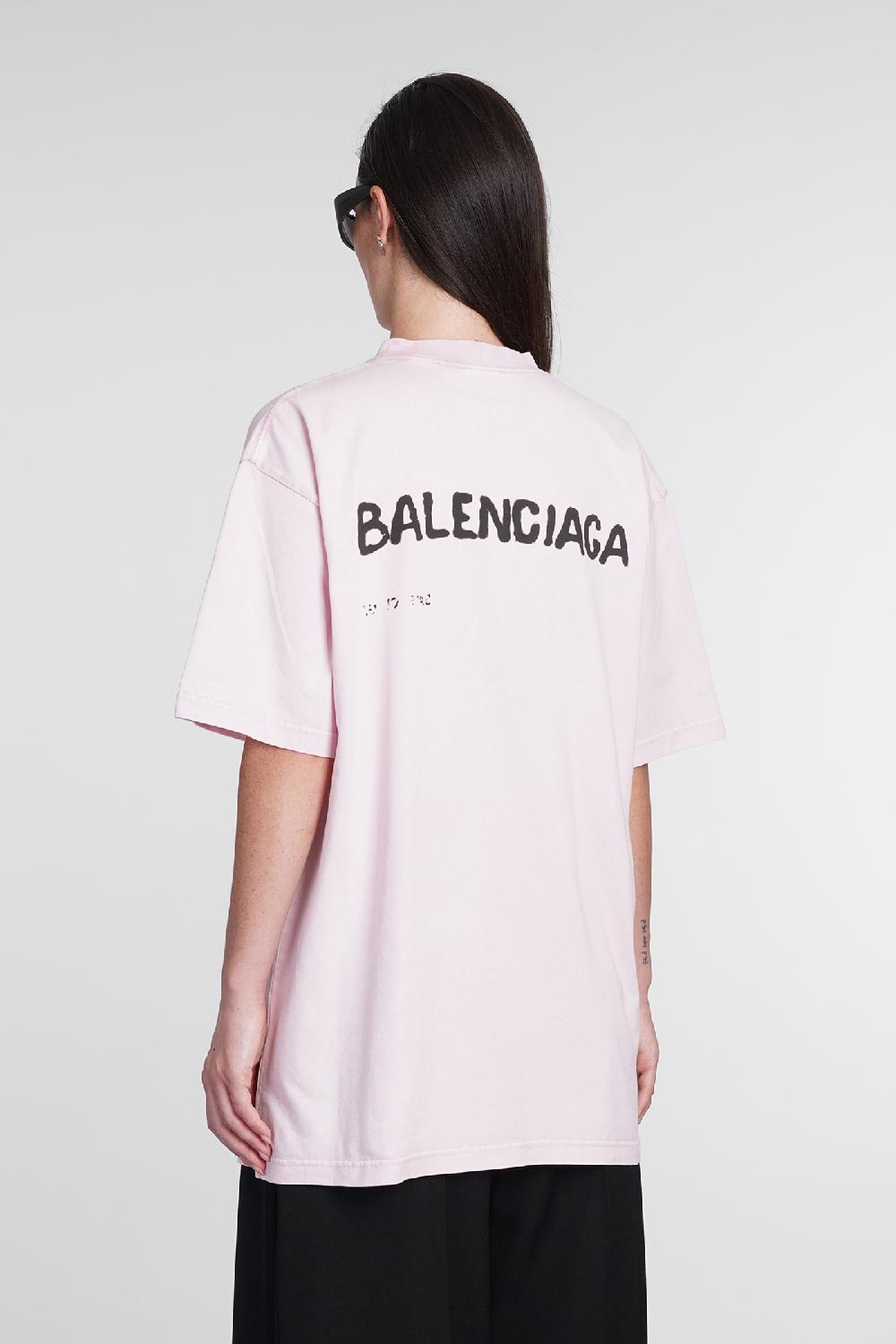 Deliberti Balenciaga T-shirt in cotone rosa cod. 386200 - Deliberti The Luxury Shopping Vendita Economica