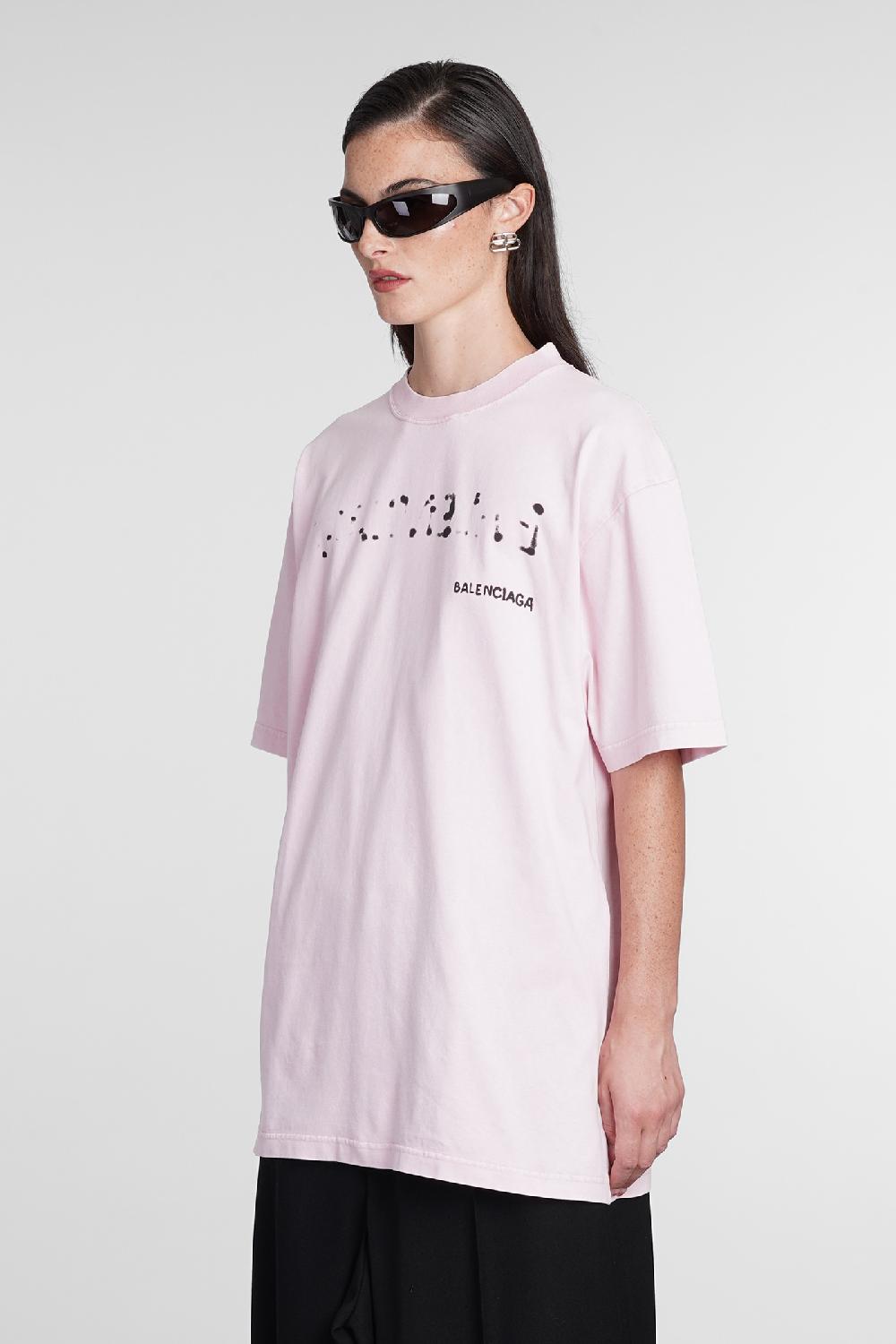Deliberti Balenciaga T-shirt in cotone rosa cod. 386200 - Deliberti The Luxury Shopping Vendita Economica