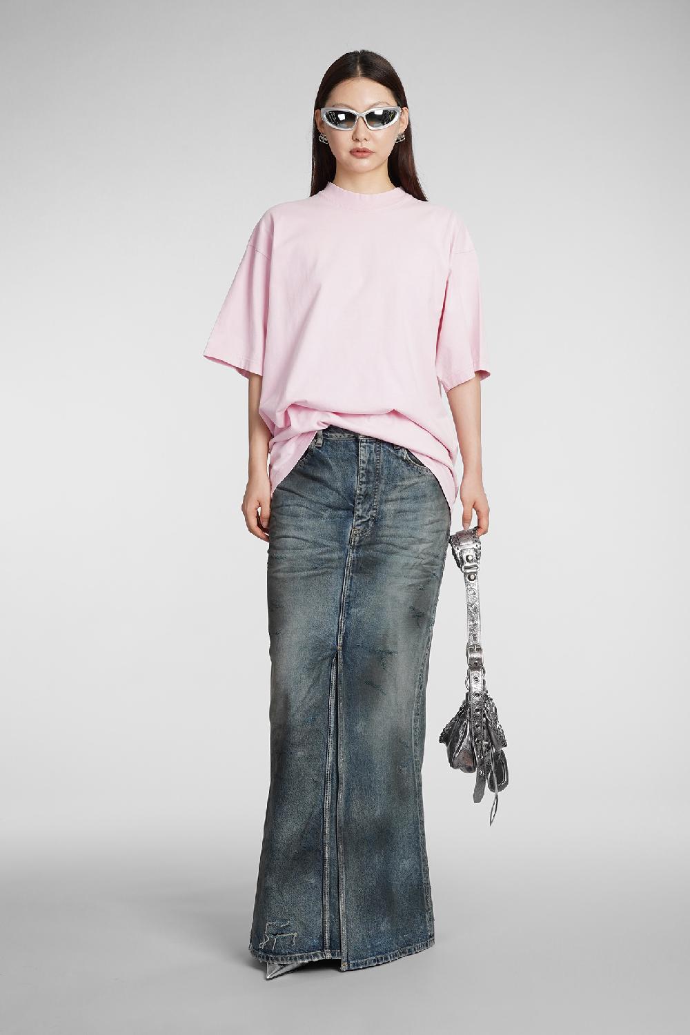 Deliberti Balenciaga Gonna in cotone blu cod. 383716 - Deliberti The Luxury Shopping Saldi Di Fabbrica