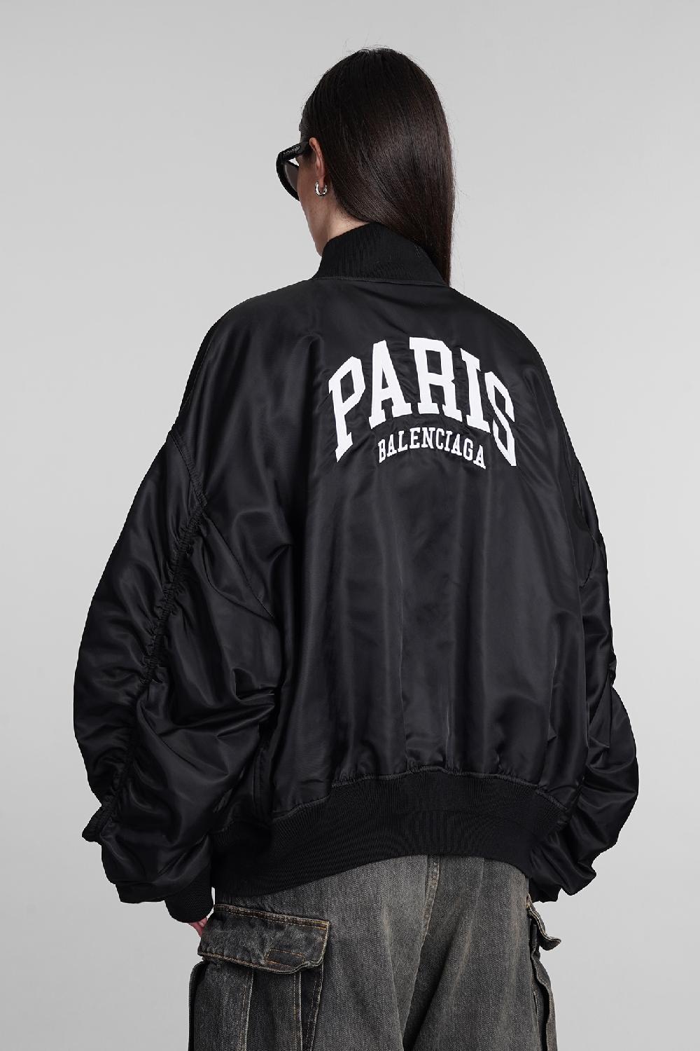 Deliberti Balenciaga Bomber in poliammide nera cod. 394986 - Deliberti The Luxury Shopping In Saldo