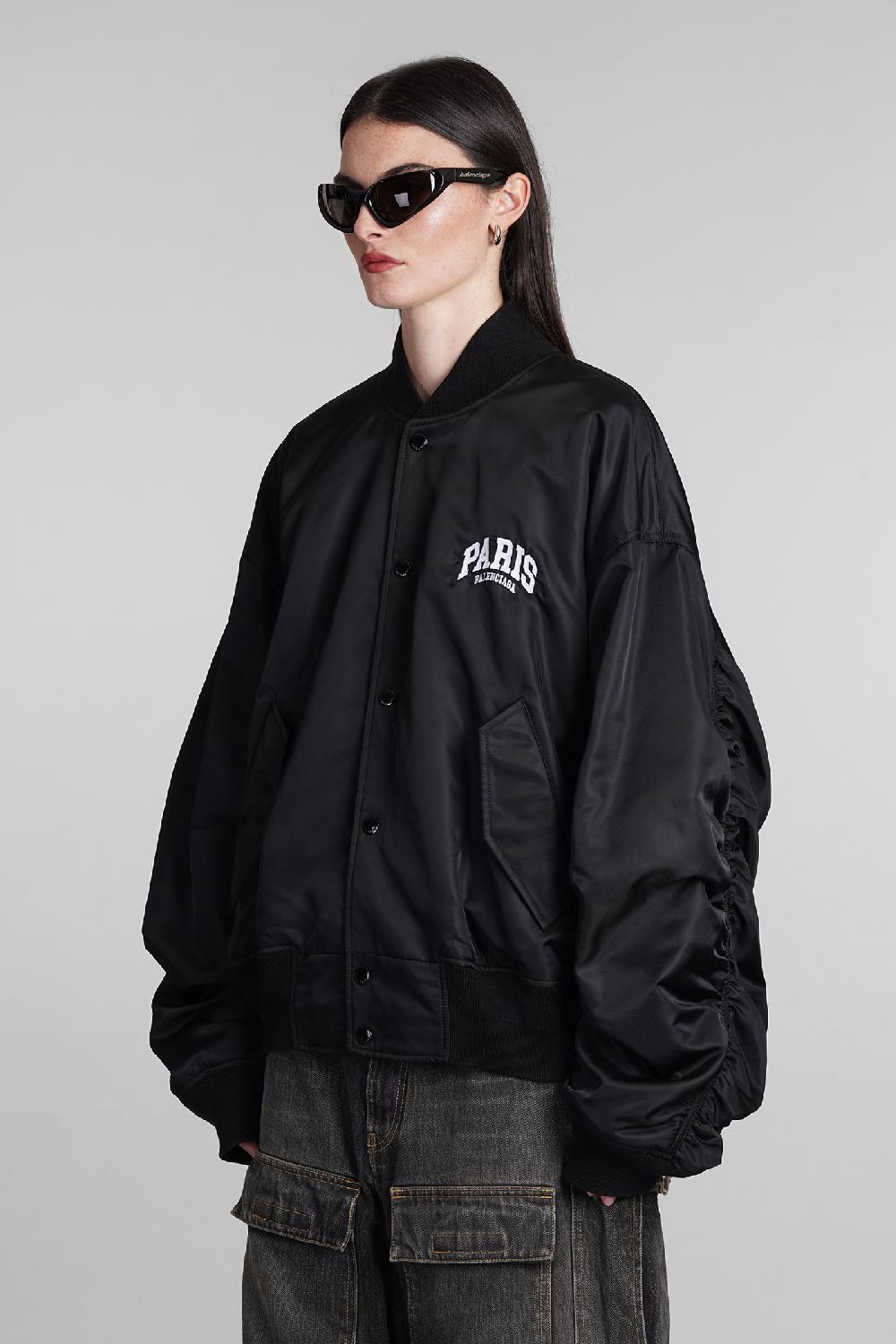 Deliberti Balenciaga Bomber in poliammide nera cod. 394986 - Deliberti The Luxury Shopping In Saldo