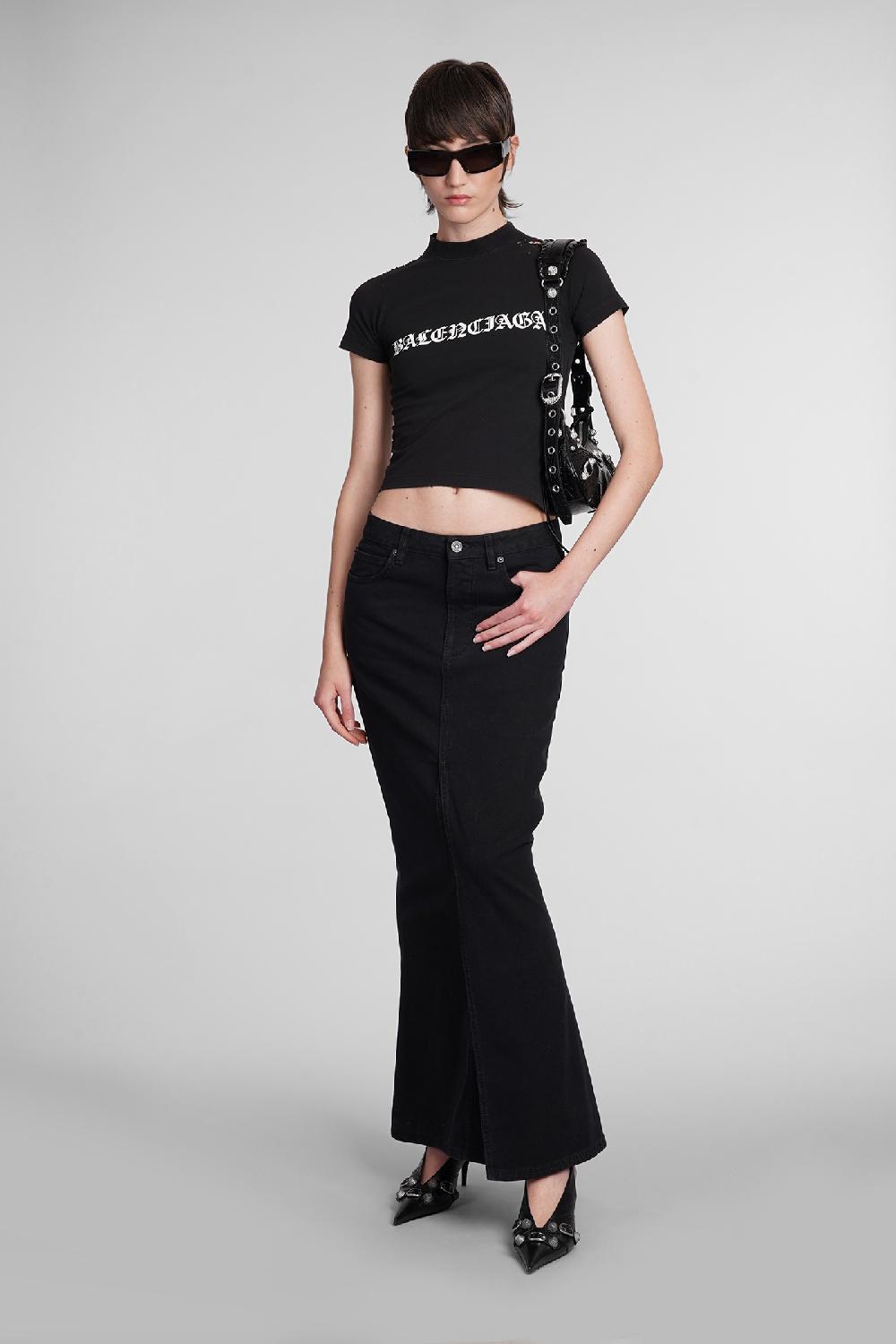 Deliberti Balenciaga T-shirt in cotone nero cod. 398909 - Deliberti The Luxury Shopping Nuova