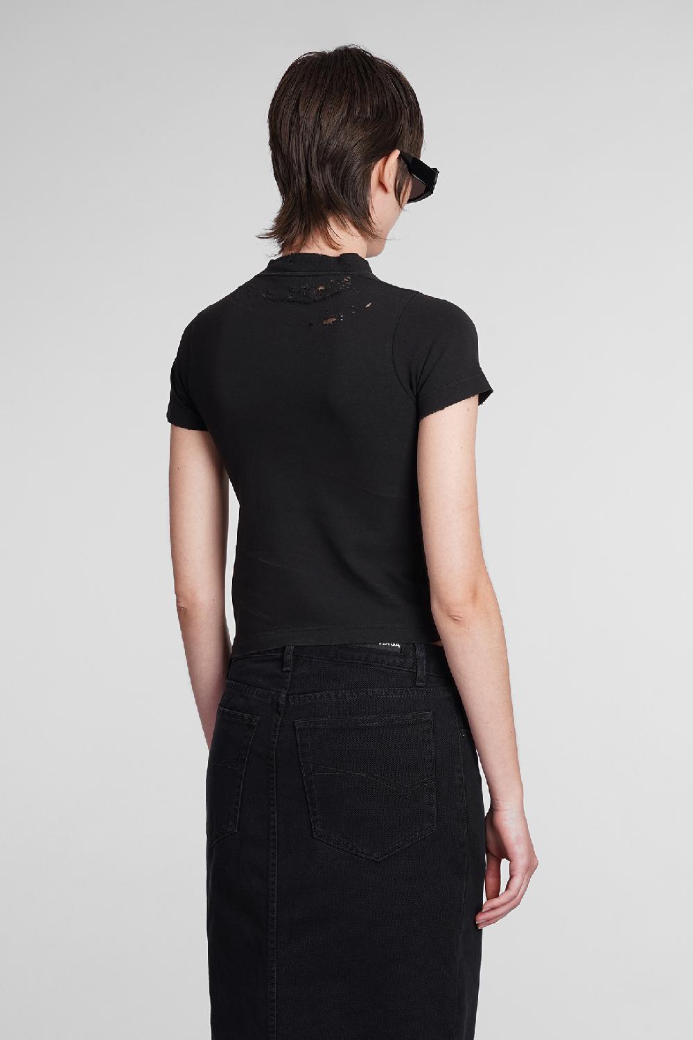 Deliberti Balenciaga T-shirt in cotone nero cod. 398909 - Deliberti The Luxury Shopping Nuova