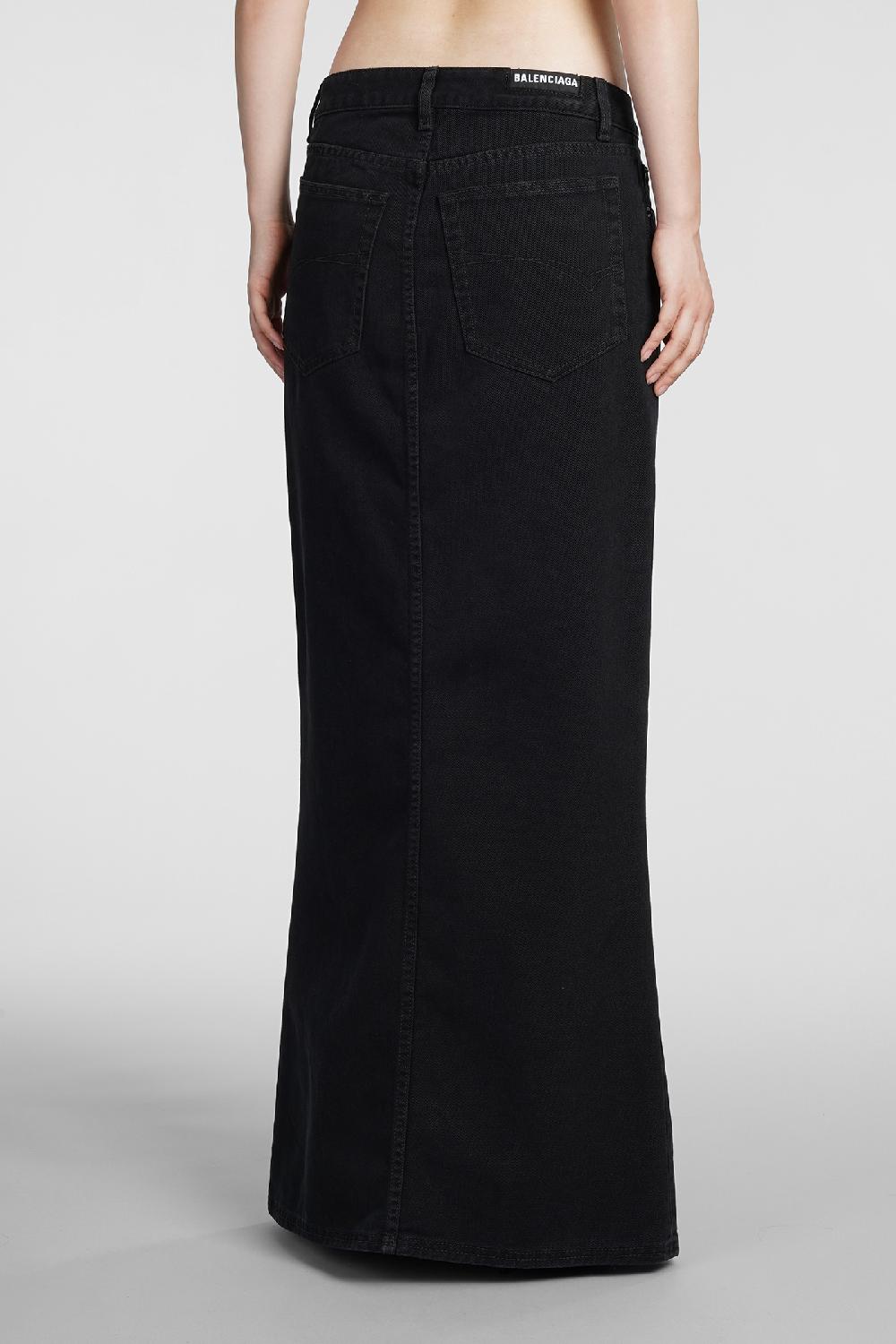 Deliberti Balenciaga Gonna in cotone nero cod. 383720 - Deliberti The Luxury Shopping Moda