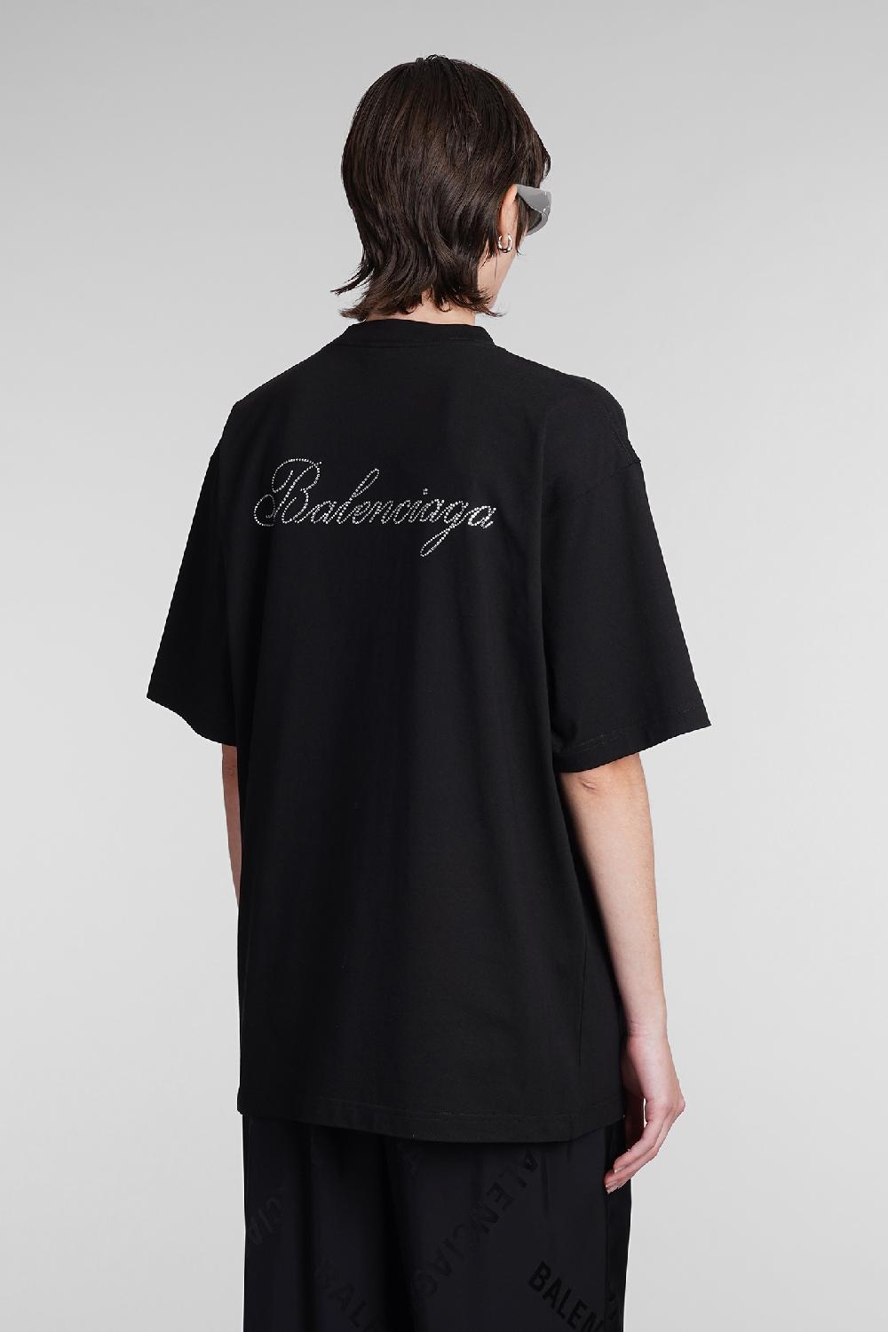 Deliberti Balenciaga T-shirt in cotone nero cod. 393398 - Deliberti The Luxury Shopping 2025