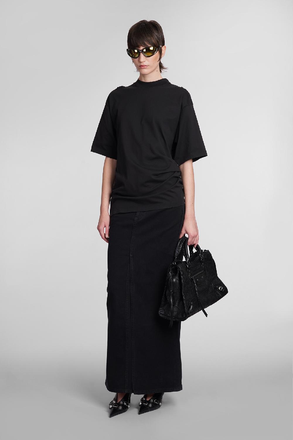 Deliberti Balenciaga T-shirt in cotone nero cod. 398910 - Deliberti The Luxury Shopping Italy