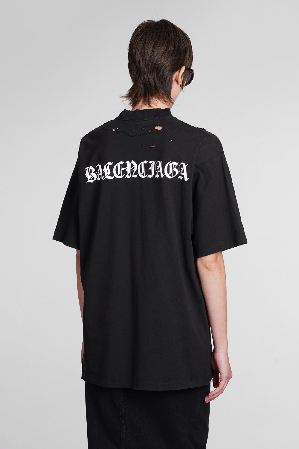 Deliberti Balenciaga T-shirt in cotone nero cod. 398910 - Deliberti The Luxury Shopping Italy