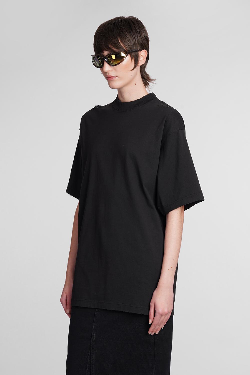 Deliberti Balenciaga T-shirt in cotone nero cod. 398910 - Deliberti The Luxury Shopping Italy