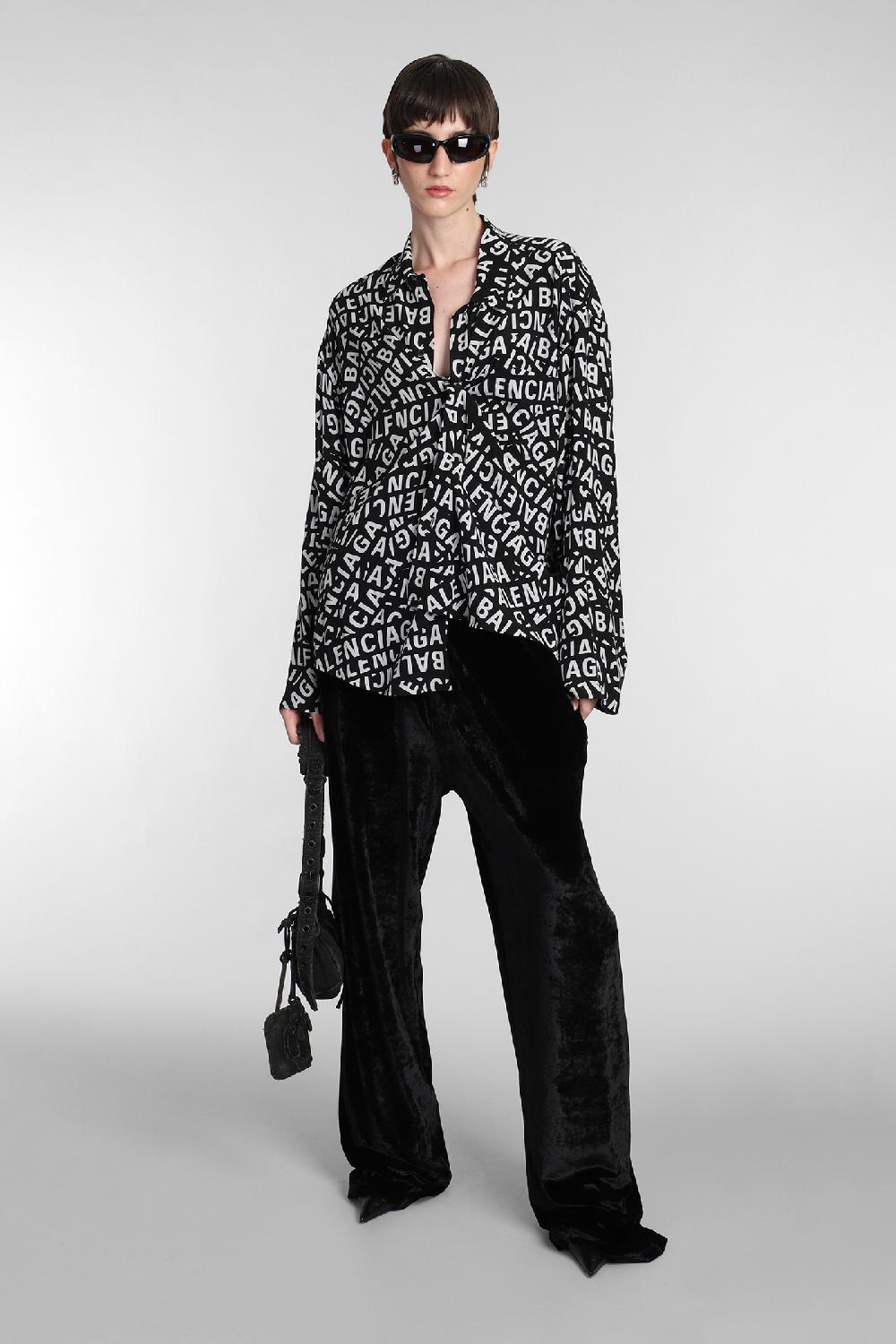 Deliberti Balenciaga Pantalone in viscosa nera cod. 381732 - Deliberti The Luxury Shopping Fino al 60% di sconto