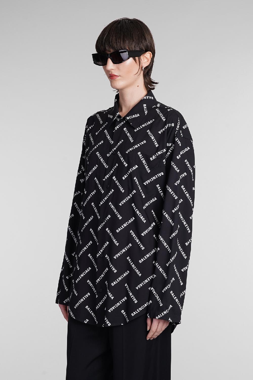 Deliberti Balenciaga Camicia in viscosa nera cod. 393396 - Deliberti The Luxury Shopping Nuovo