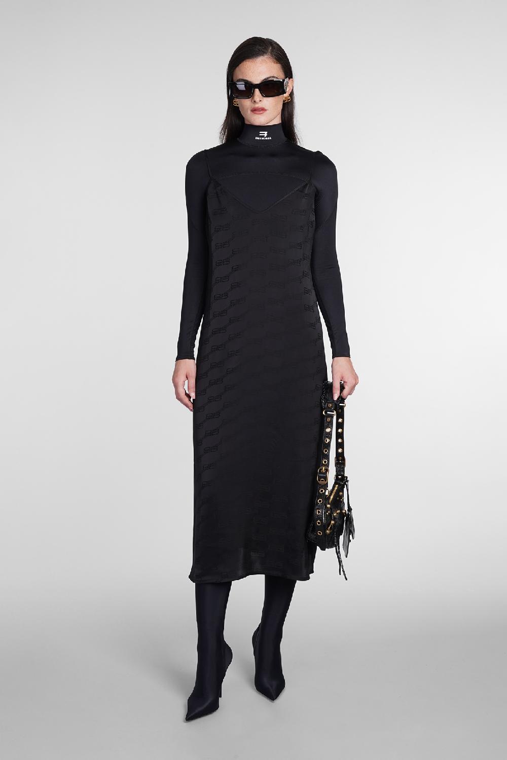 Deliberti Balenciaga Abito in viscosa nera cod. 386214 - Deliberti The Luxury Shopping Vendita