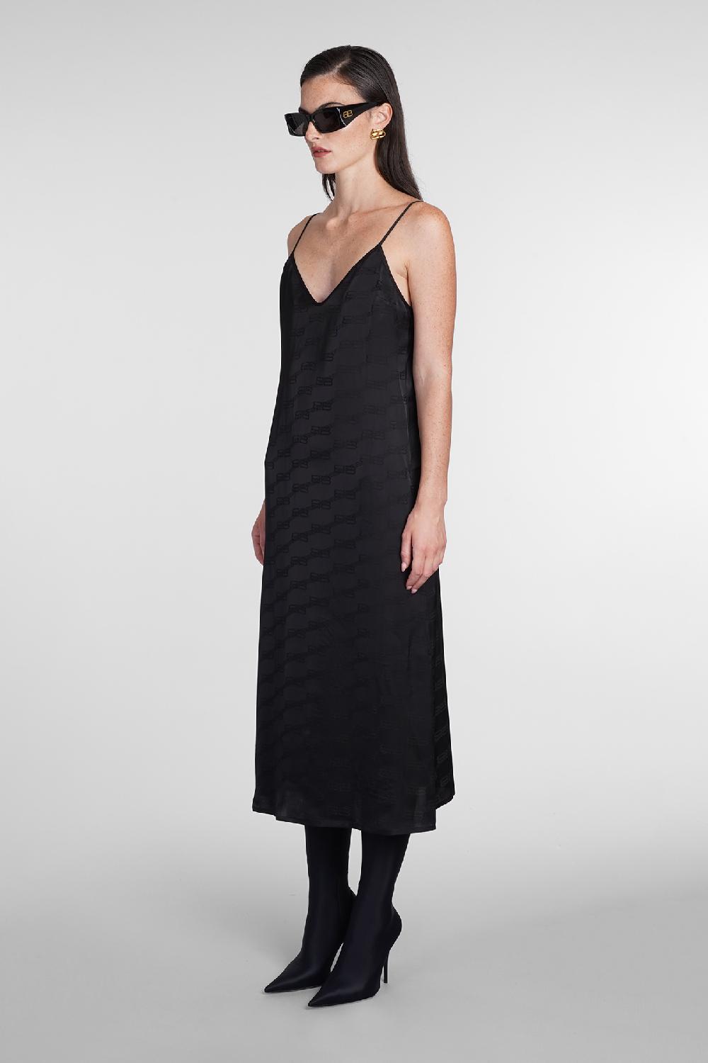 Deliberti Balenciaga Abito in viscosa nera cod. 386214 - Deliberti The Luxury Shopping Vendita