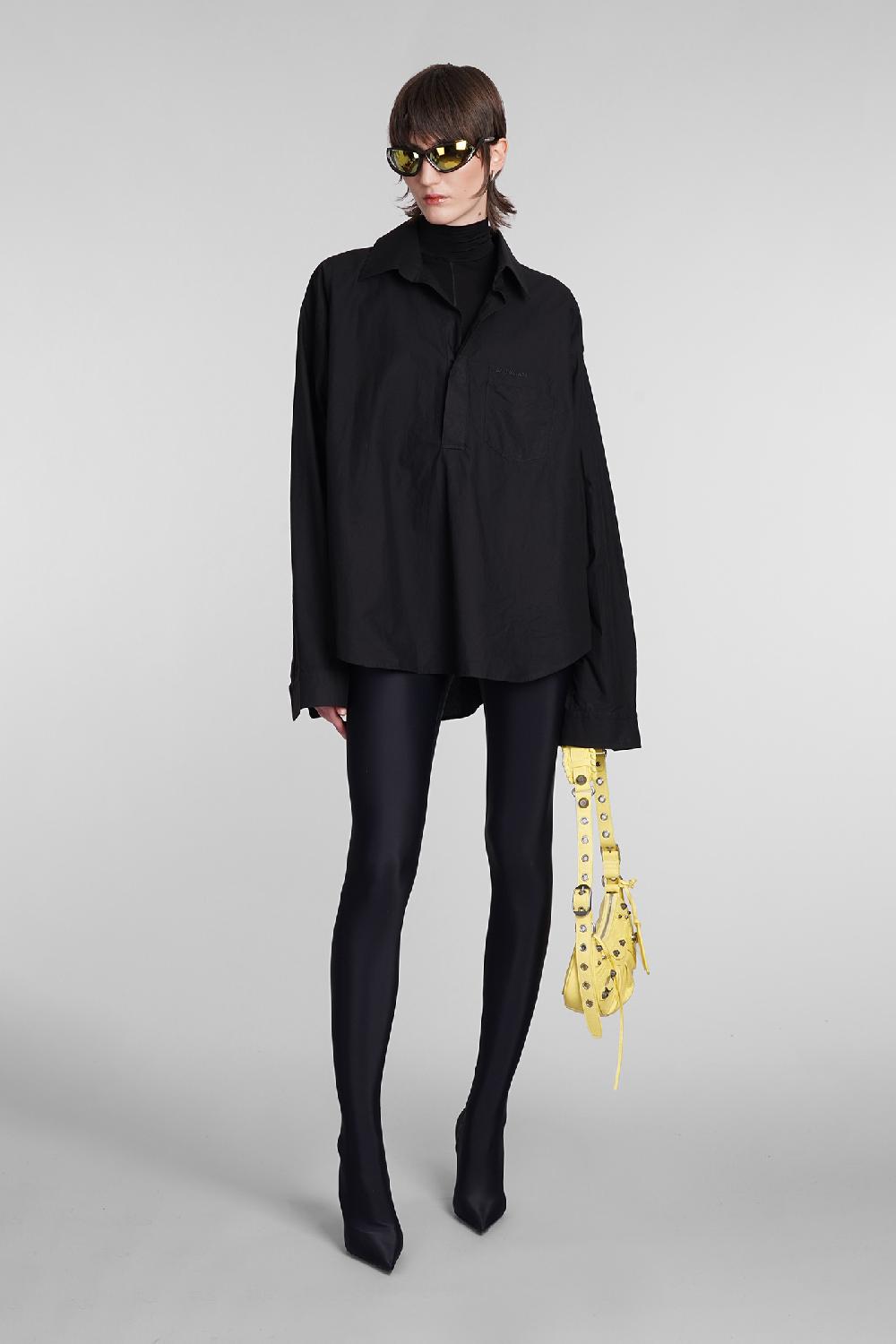 Deliberti Balenciaga Blusa in cotone nero cod. 398321 - Deliberti The Luxury Shopping Soddisfazione Garantita
