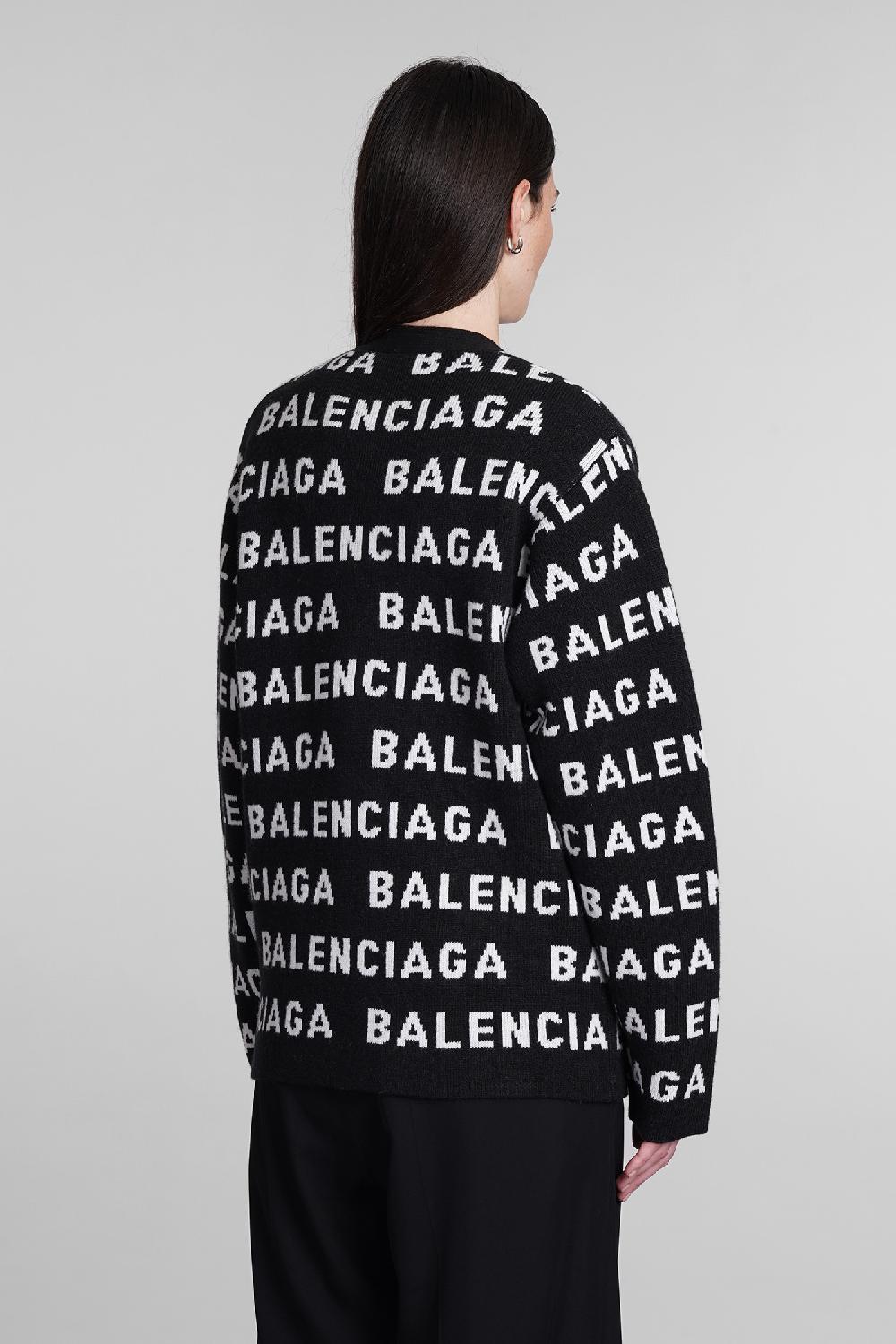 Deliberti Balenciaga Cardigan in lana nera cod. 393403 - Deliberti The Luxury Shopping Qualità Garantita