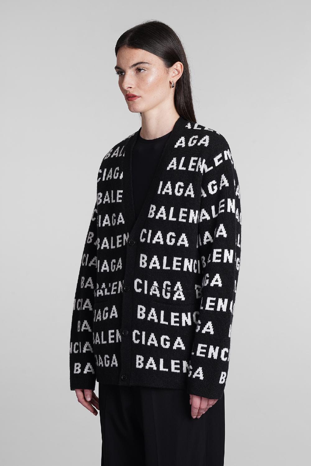 Deliberti Balenciaga Cardigan in lana nera cod. 393403 - Deliberti The Luxury Shopping Qualità Garantita