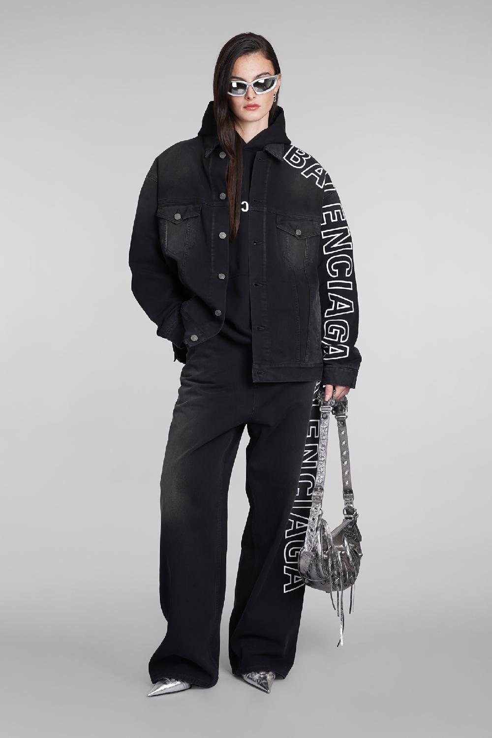 Deliberti Balenciaga Giacche denim in cotone nero cod. 390878 - Deliberti The Luxury Shopping Consegna Veloce