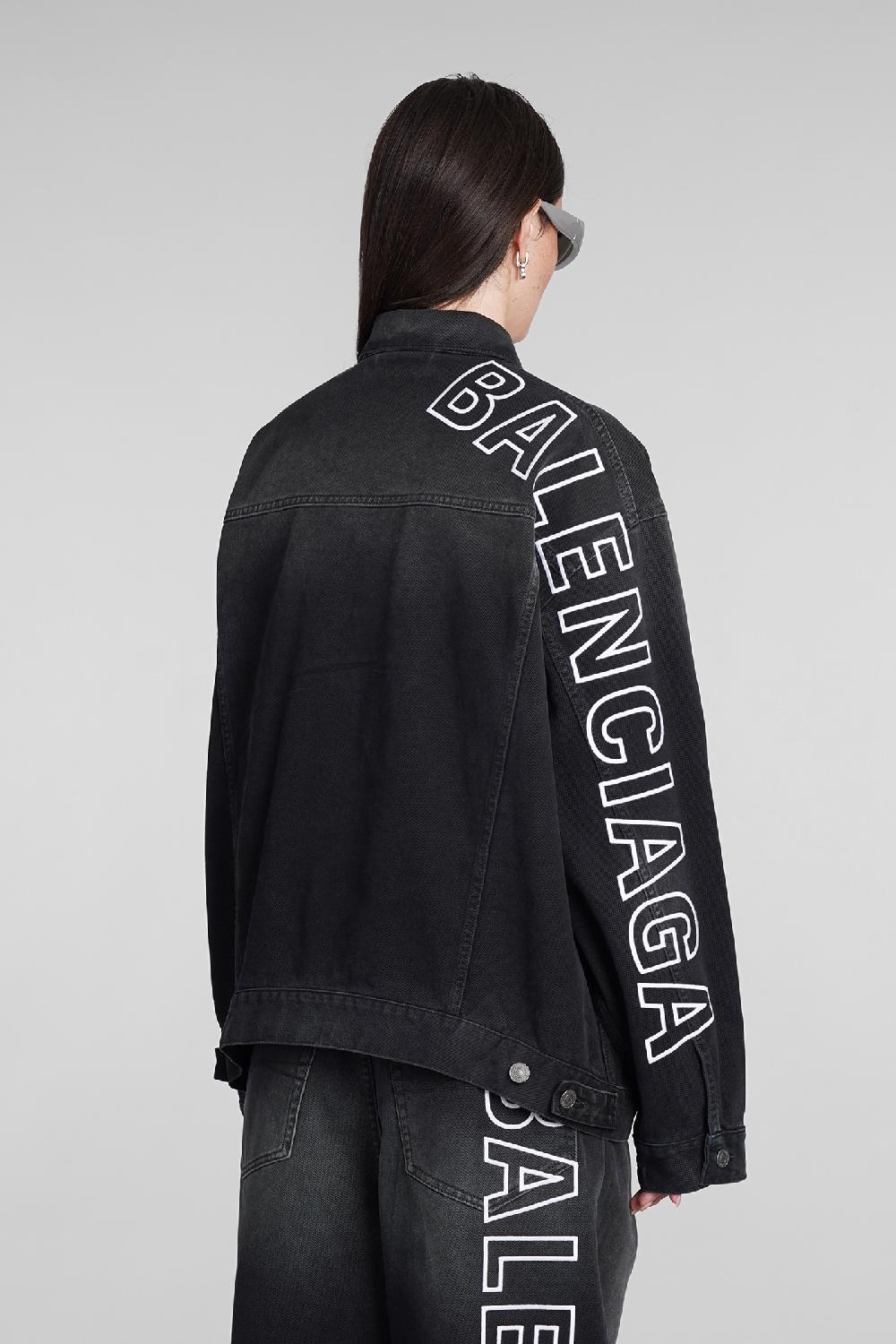 Deliberti Balenciaga Giacche denim in cotone nero cod. 390878 - Deliberti The Luxury Shopping Consegna Veloce