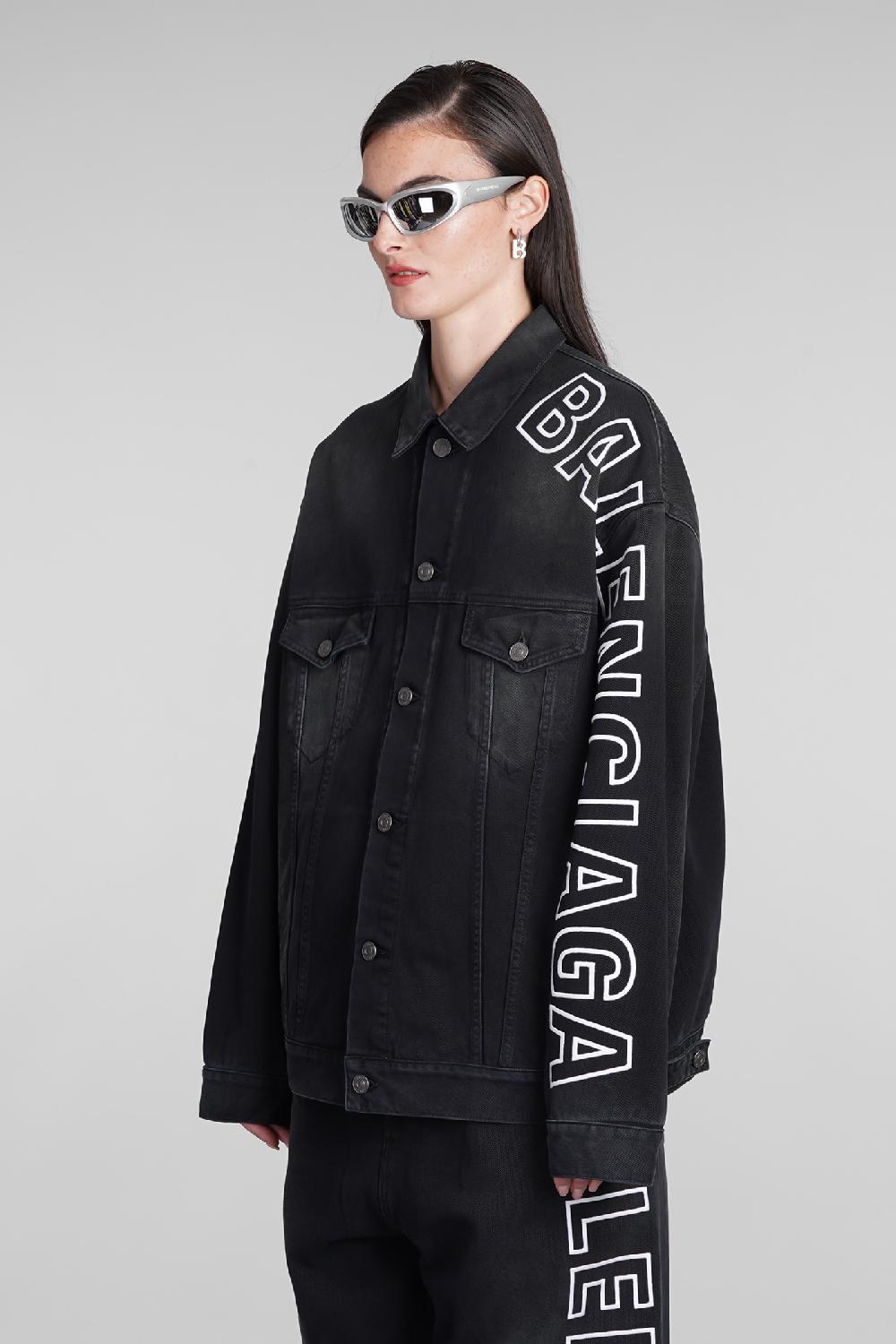 Deliberti Balenciaga Giacche denim in cotone nero cod. 390878 - Deliberti The Luxury Shopping Consegna Veloce